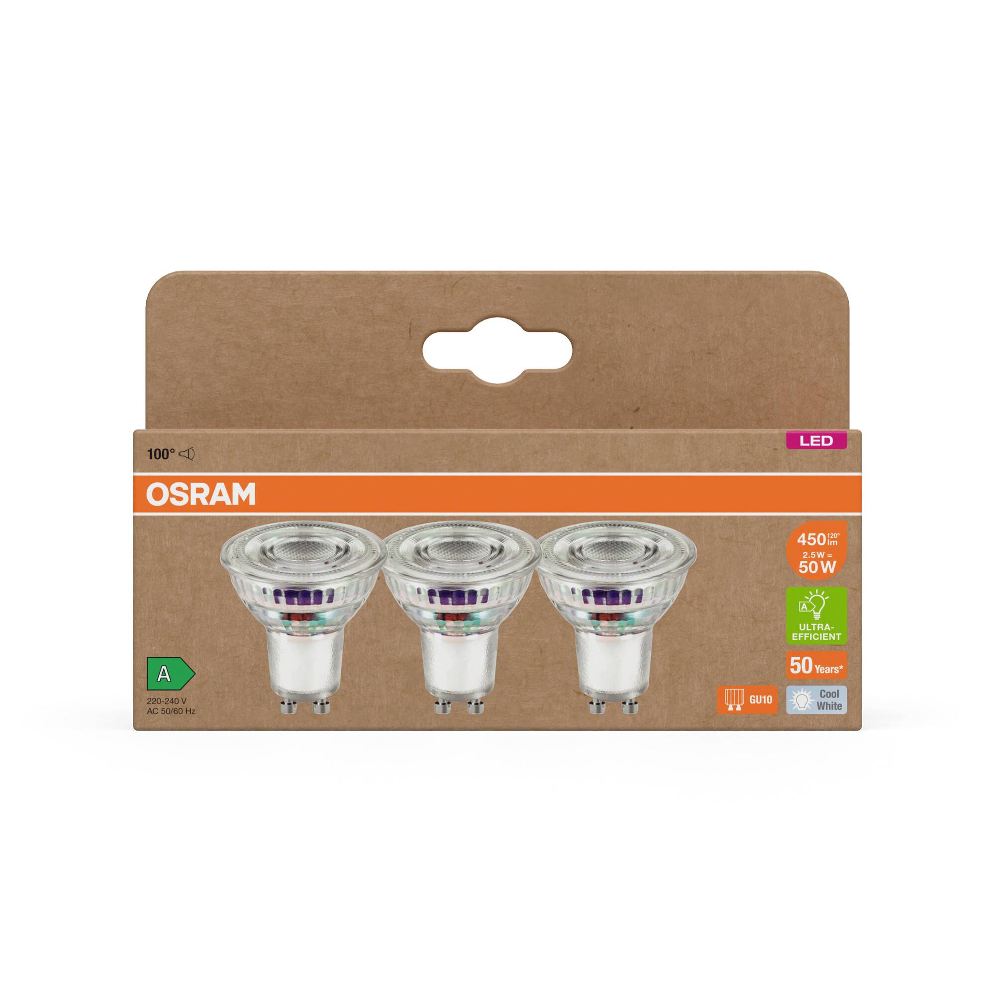 OSRAM HOMELIGHTING 4099854277924 LED-Reflektorlampe EEK A (A - G) GU10 Reflektor 2.5W = 50W Neutralweiß (Ø x H) 50mm x 50mm 3St.