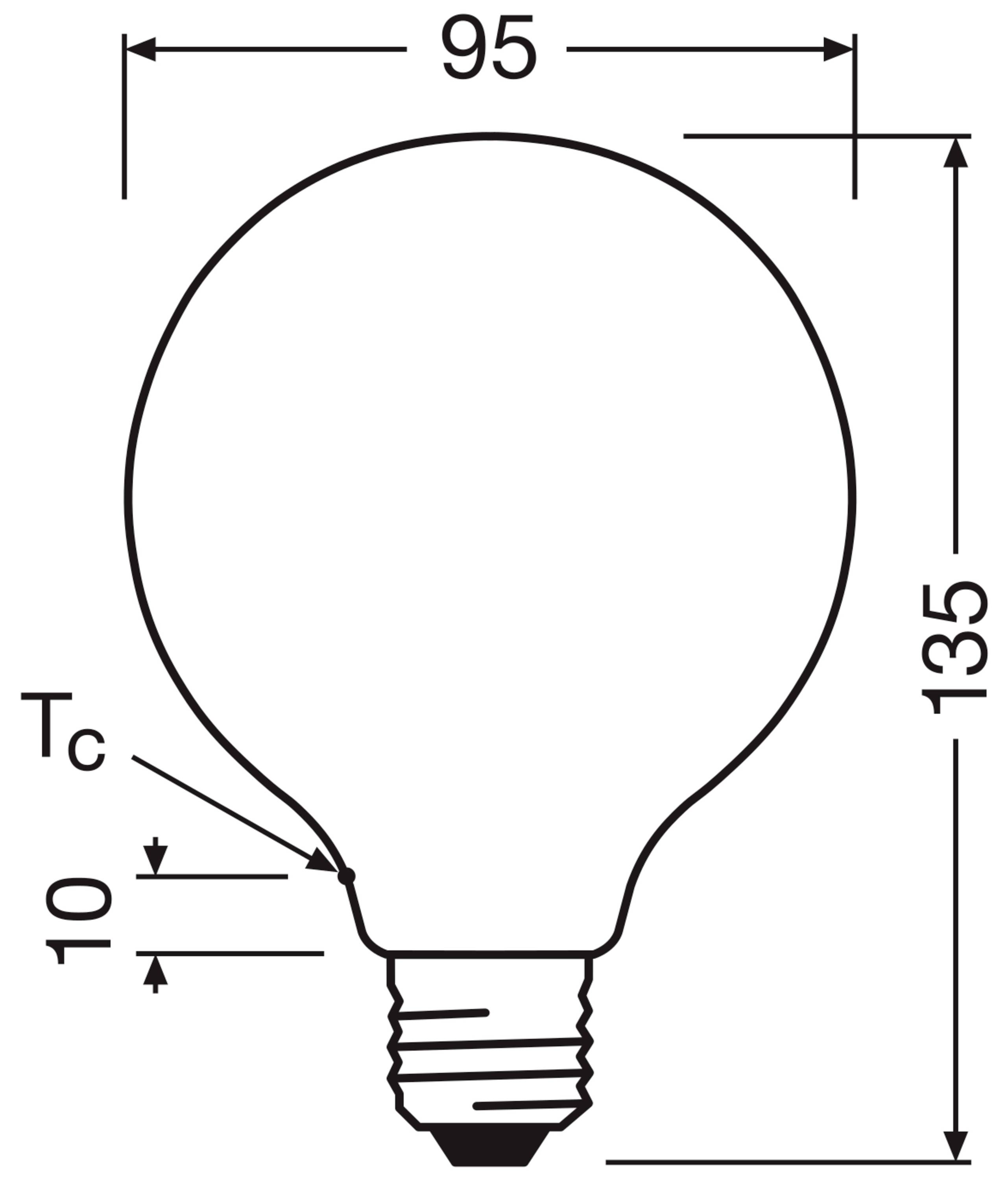 OSRAM HOMELIGHTING 4099854235504 LED EEK A (A - G) E27 Globeform 3.8W = 60W Warmweiß (Ø x H) 95mm x 95mm 1St.