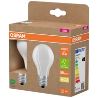 OSRAM HOMELIGHTING 4099854253560 LED EEK A (A - G) E27 Glühlampenform 5W = 75W Warmweiß (Ø x H) 60mm x 60mm 2St. OSRAM HOMELIGHTING 4099854253560 LED EEK A (A - G) E27 Glühlampenform 5W = 75W Warmweiß (Ø x H) 60mm x 60mm 2St.