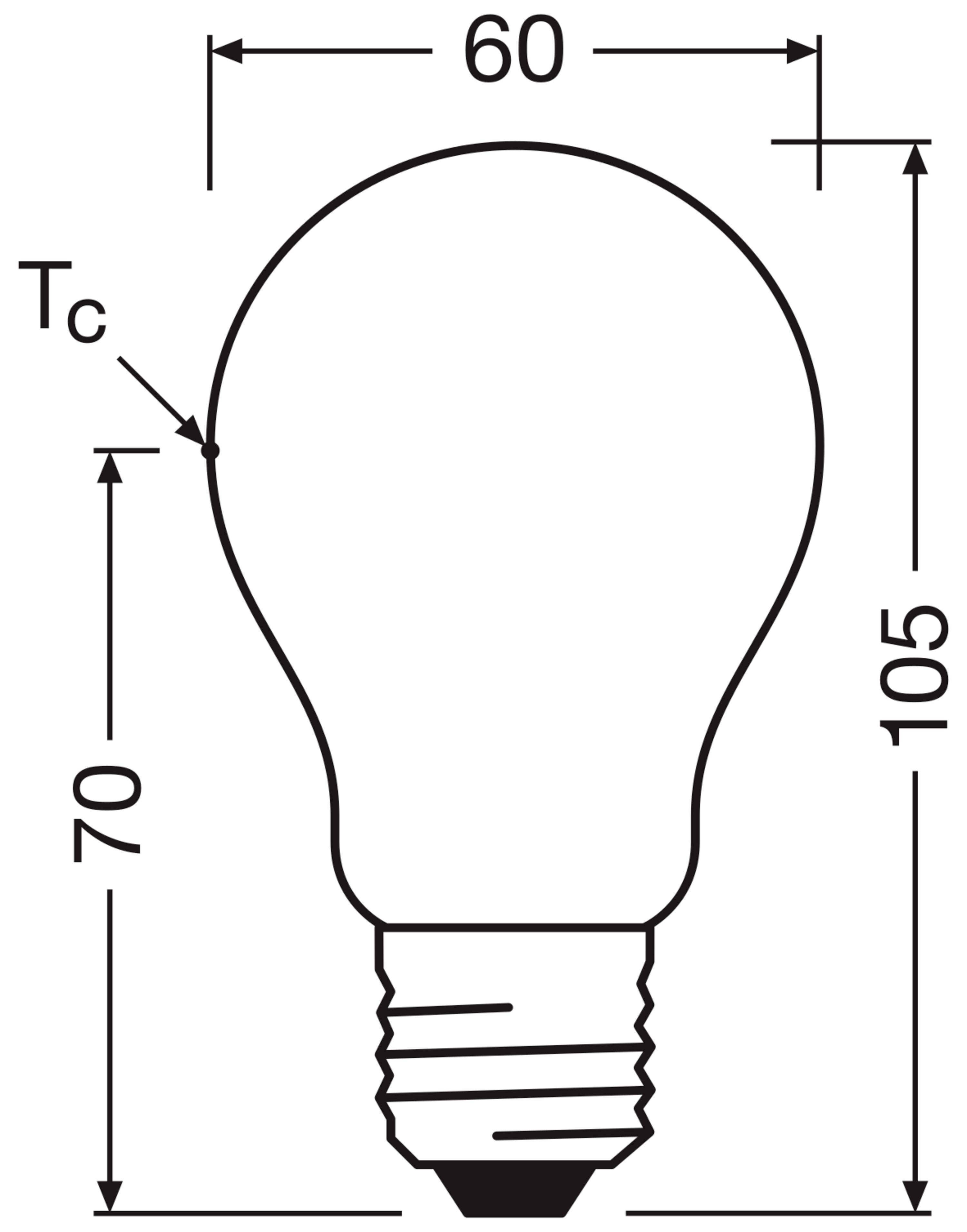 OSRAM HOMELIGHTING 4099854265501 LED EEK A (A - G) E27 Glühlampenform 3.8W = 60W Warmweiß (Ø x H) 60mm x 60mm 1St.