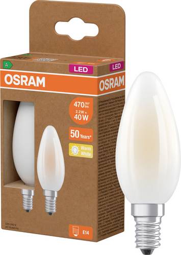 OSRAM HOMELIGHTING 4099854253805 LED EEK A (A - G) E14 Kerzenform 2.2 W = 40 W Warmweiß (Ø x H) 35