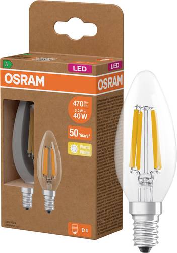 OSRAM HOMELIGHTING 4099854255472 LED EEK A (A - G) E14 Kerzenform 2.2 W = 40 W Warmweiß (Ø x H) 35