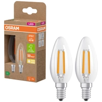 OSRAM HOMELIGHTING 4099854255472 LED EEK A (A - G) E14 Kerzenform 2.2W = 40W Warmweiß (Ø x H) 35mm x 35mm 2St. OSRAM HOMELIGHTING 4099854255472 LED EEK A (A - G) E14 Kerzenform 2.2W = 40W Warmweiß (Ø x H) 35mm x 35mm 2St.