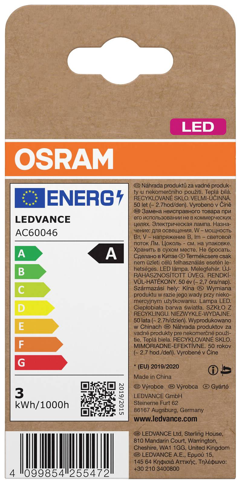 OSRAM HOMELIGHTING 4099854255472 LED EEK A (A - G) E14 Kerzenform 2.2W = 40W Warmweiß (Ø x H) 35mm x 35mm 2St.
