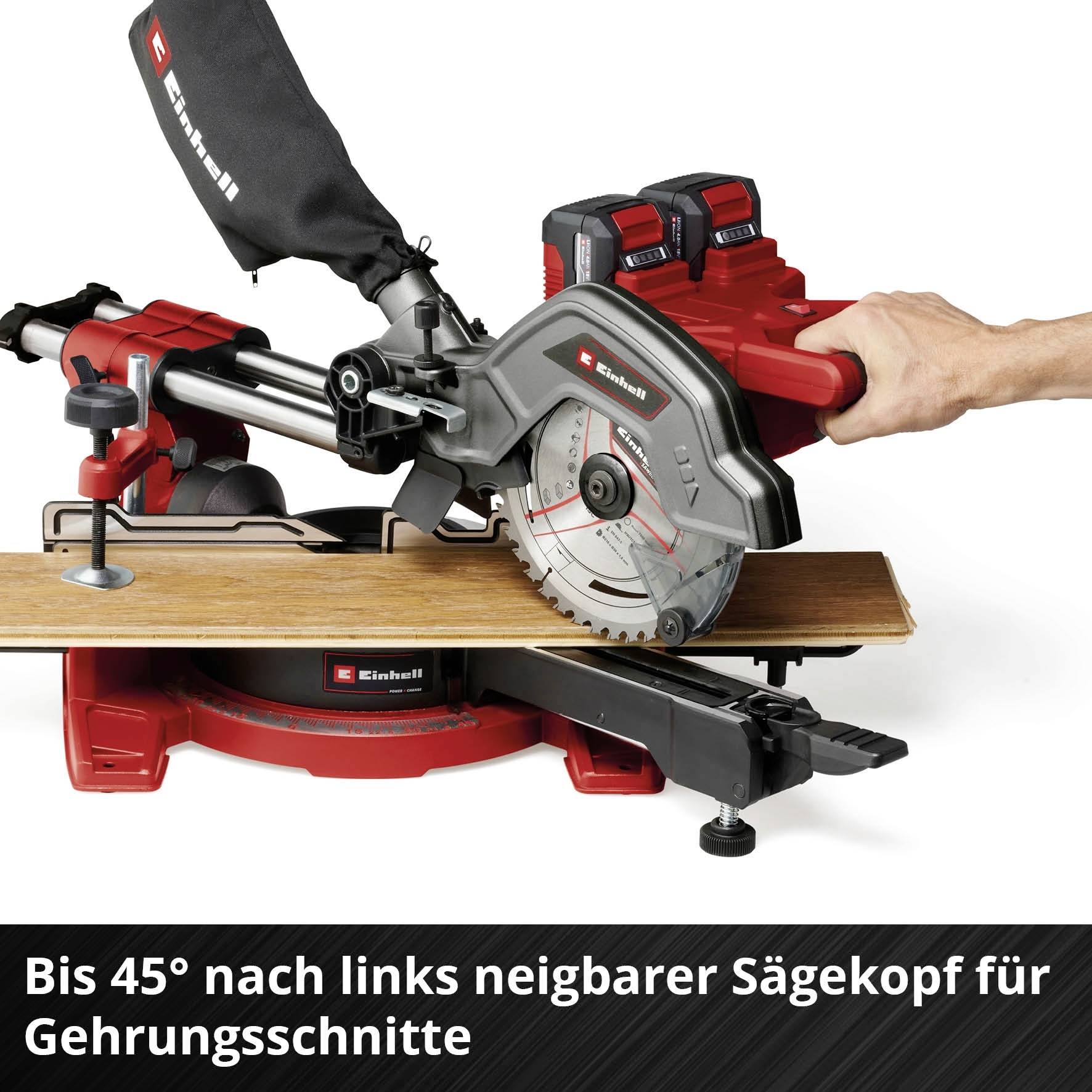 Einhell TE-SM 36/8L Li-Solo Power X-Change Akku-Kapp- und Gehrungssäge ohne Ladegerät, ohne Akku 216mm 30mm