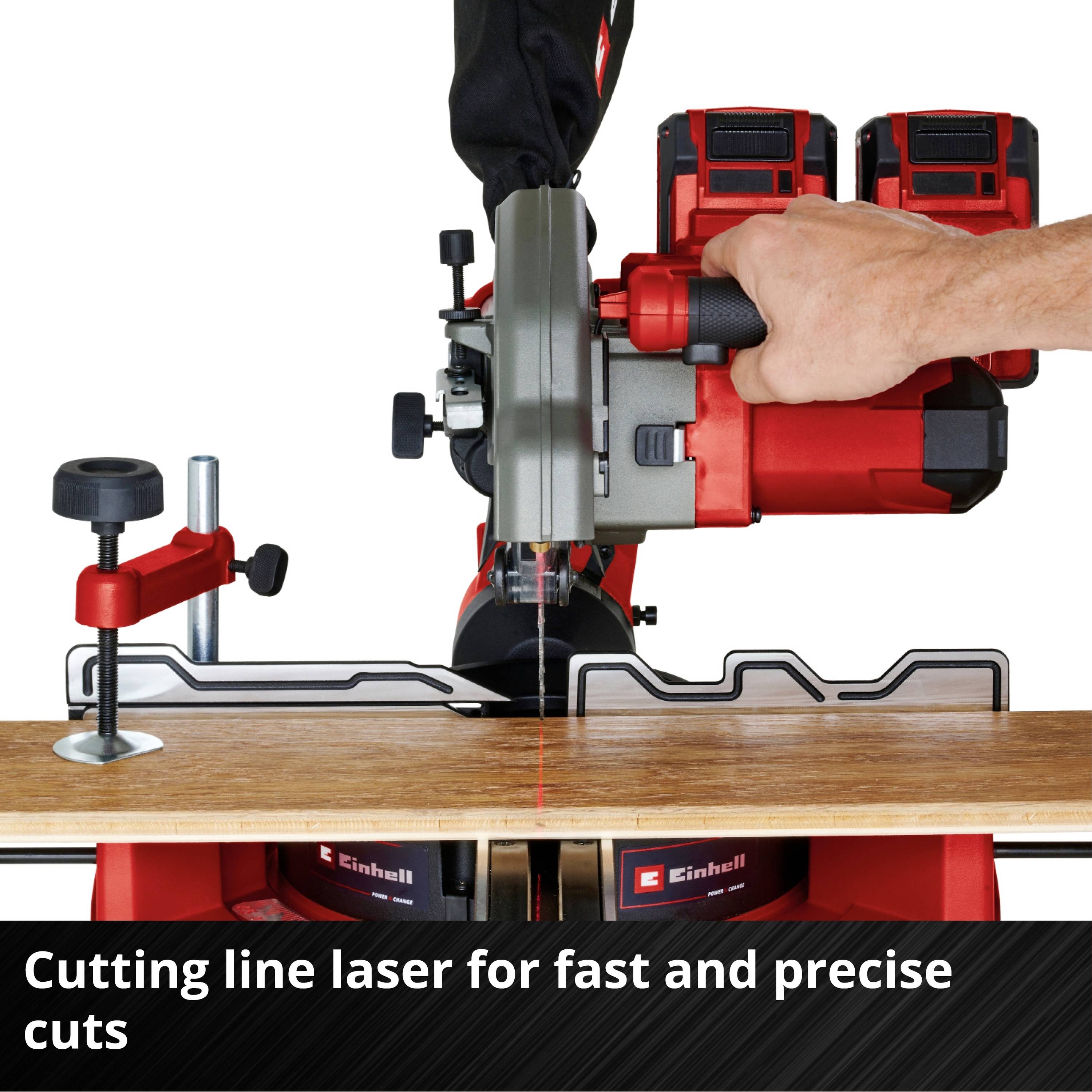 Einhell TE-SM 36/8L Li-Solo Power X-Change Akku-Kapp- und Gehrungssäge ohne Ladegerät, ohne Akku 216mm 30mm