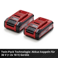 Einhell 4511629 18V 4Ah PXC Plus Twinpack Ersatz-Akku 4Ah Li-Ion Einhell 4511629 18V 4Ah PXC Plus Twinpack Ersatz-Akku 4Ah Li-Ion