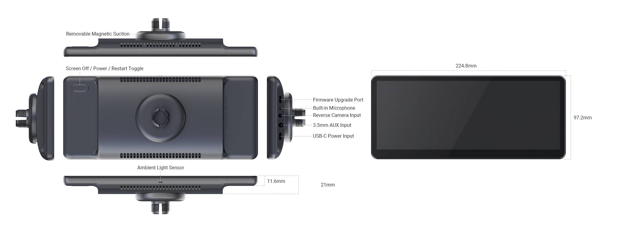 Minix CP89-HD Moniceiver Android Auto™, Apple CarPlay, Bluetooth®-Freisprecheinrichtung