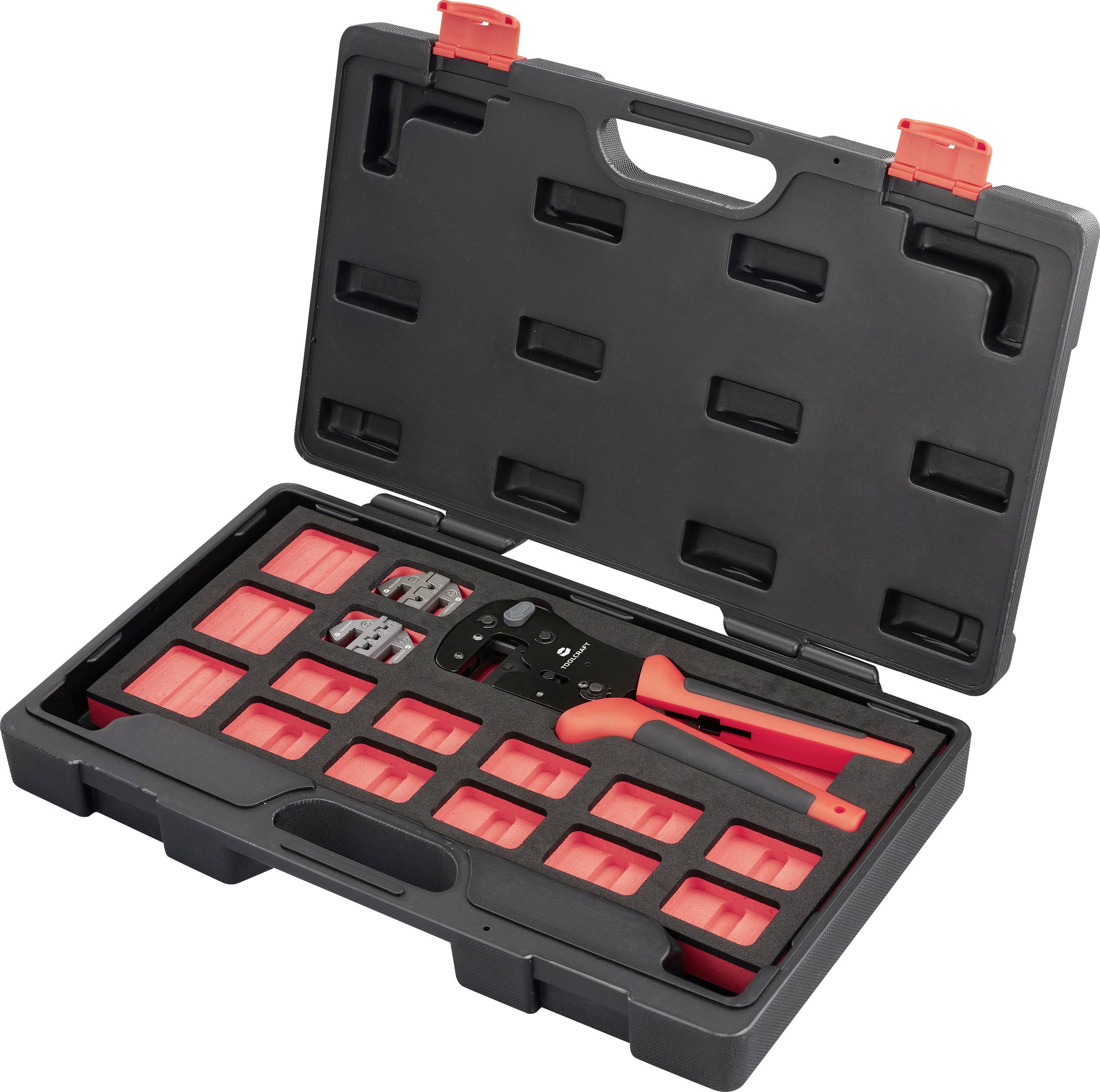 TOOLCRAFT TO-9660081 Crimpzangen-Set Inkl. Crimpsortiment mit Koffer
