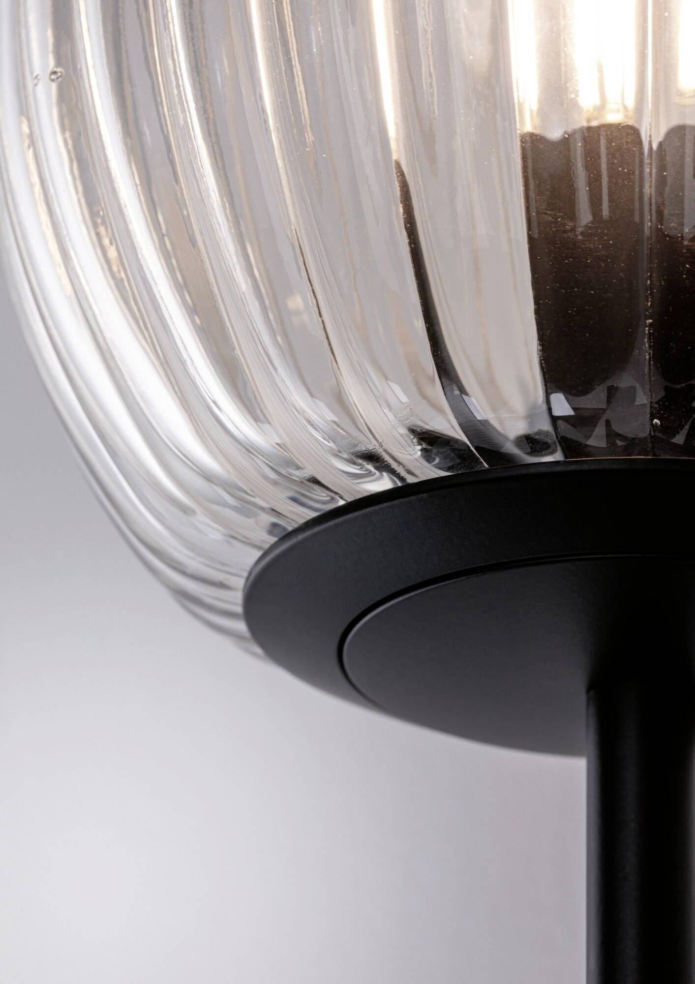 Paulmann Ruya 71144 Wandleuchte E14 Glas, Schwarz (matt)