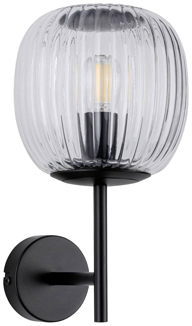 Paulmann Ruya 71144 Wandleuchte E14 Glas, Schwarz (matt)