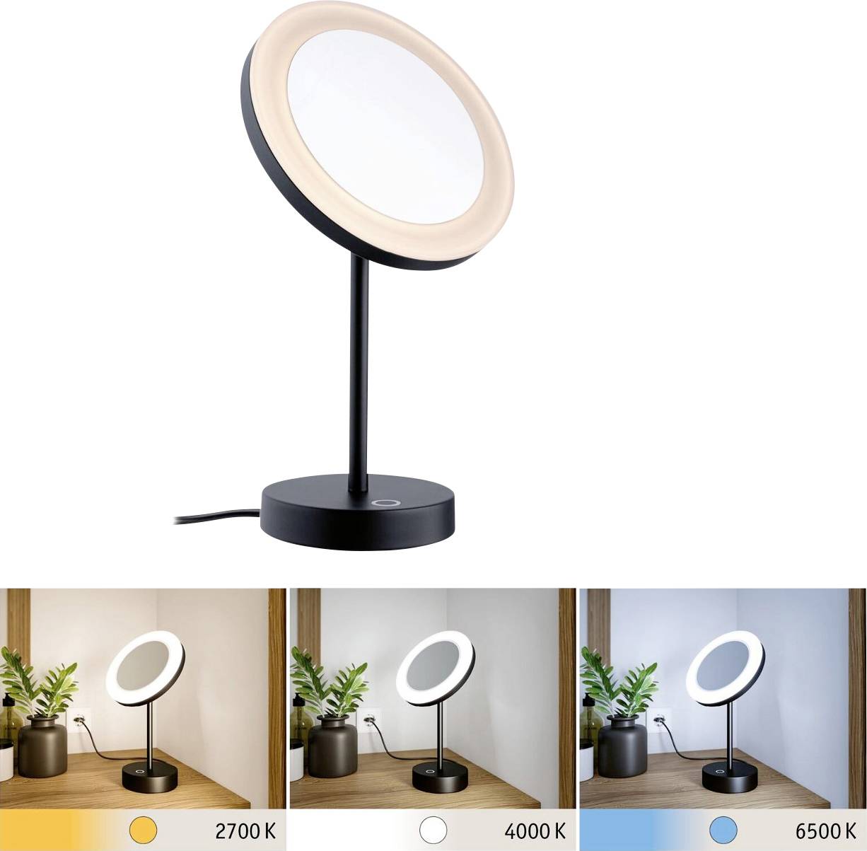 Paulmann Masua 71151 LED-Spiegelleuchte 4W Warmweiß Schwarz (matt)