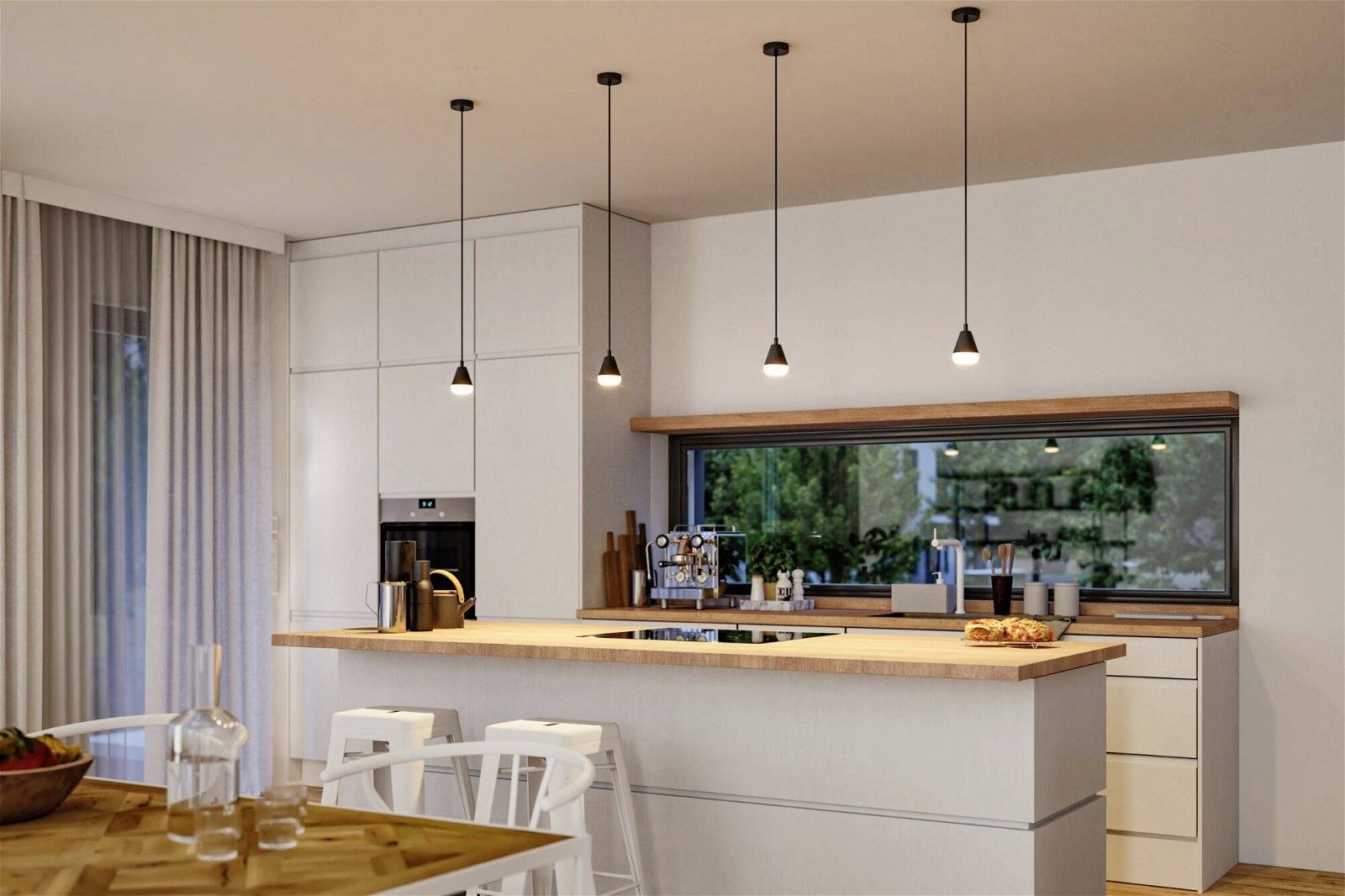 Paulmann Luia 76990 Pendelleuchte GU10 Satin, Schwarz