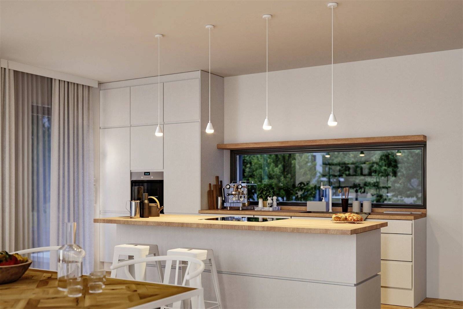 Paulmann Luia 76991 Pendelleuchte GU10 Satin, Weiß