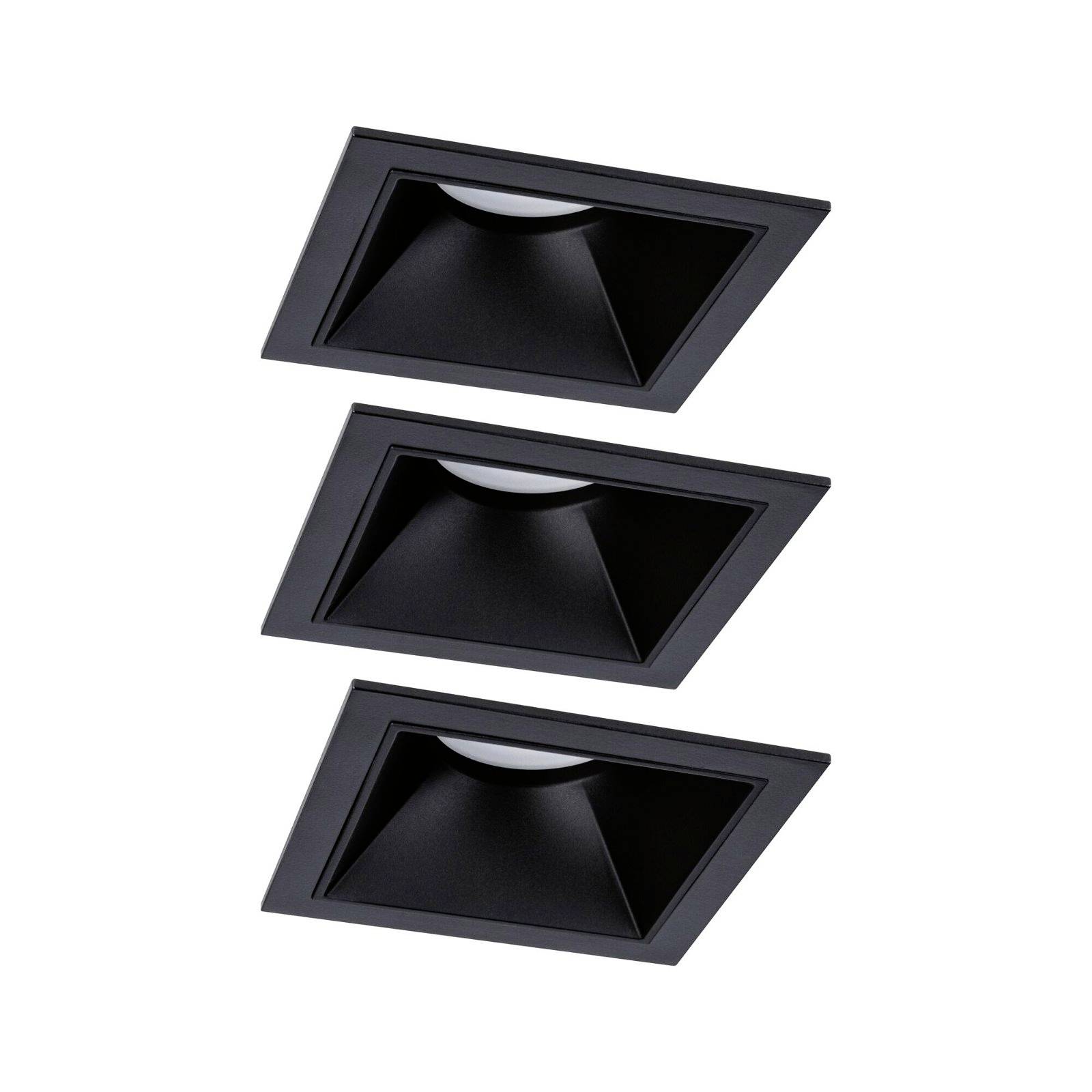 Paulmann 93125 Cole LED-Einbauleuchte 3er Set LED 18W Schwarz