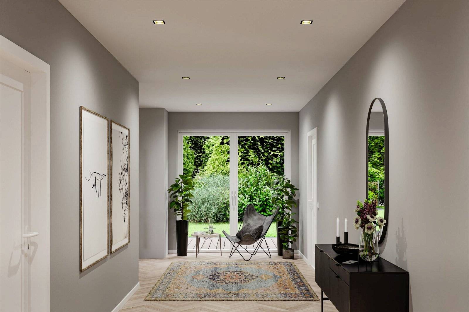 Paulmann 93129 Cole LED-Einbauleuchte 3er Set LED 6W Schwarz, Gold (matt)