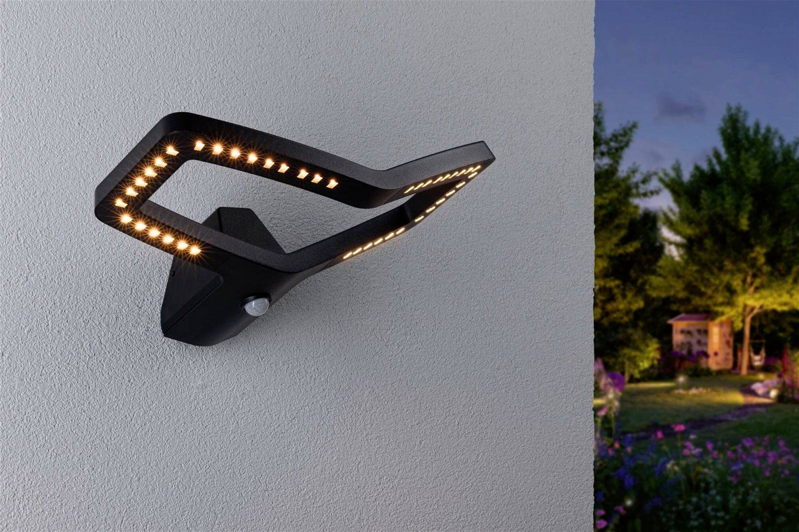 Paulmann Alara 94791 LED-Außenwandleuchte mit Bewegungsmelder LED 10W Anthrazit