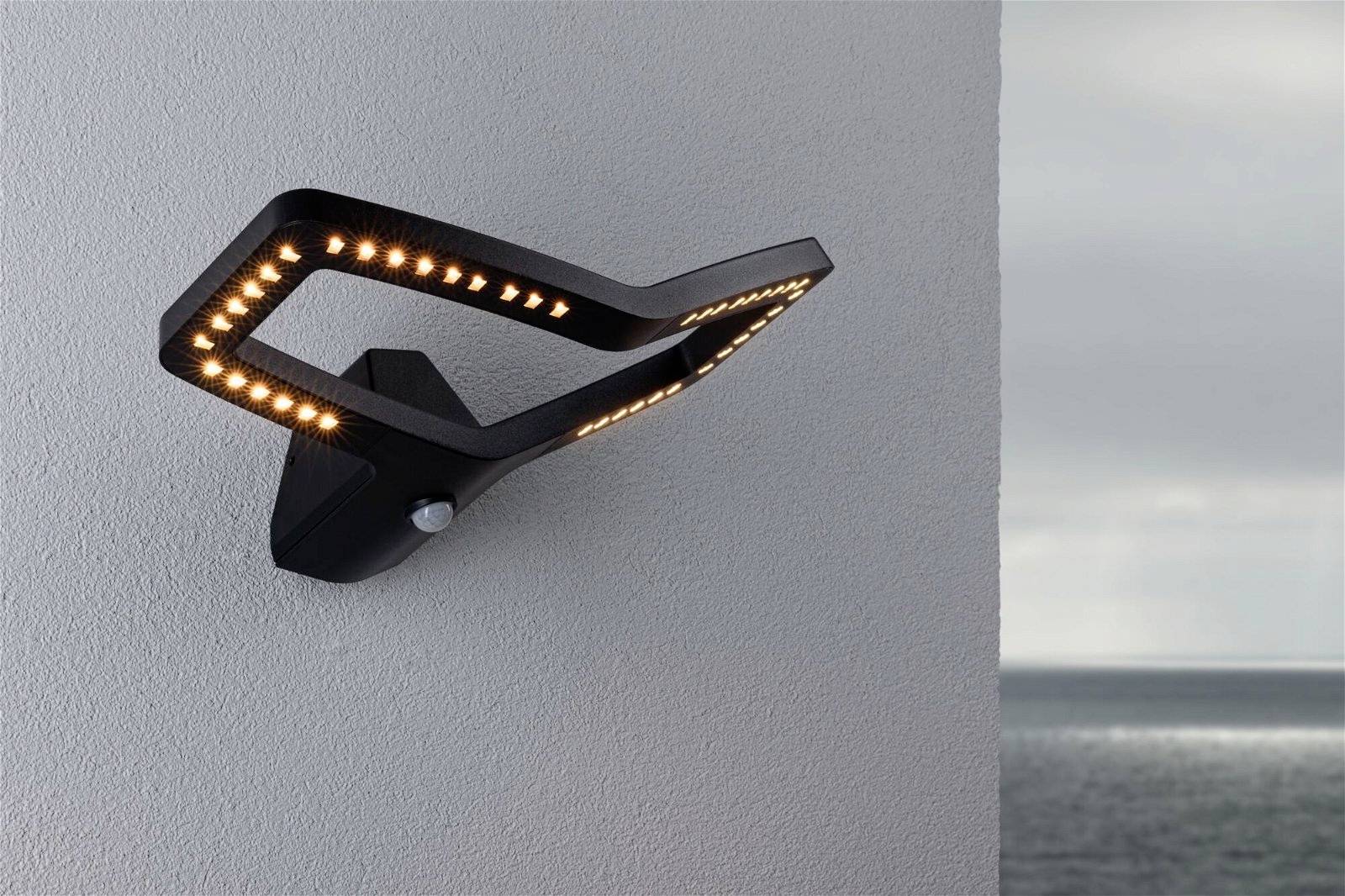 Paulmann Alara 94791 LED-Außenwandleuchte mit Bewegungsmelder LED 10W Anthrazit