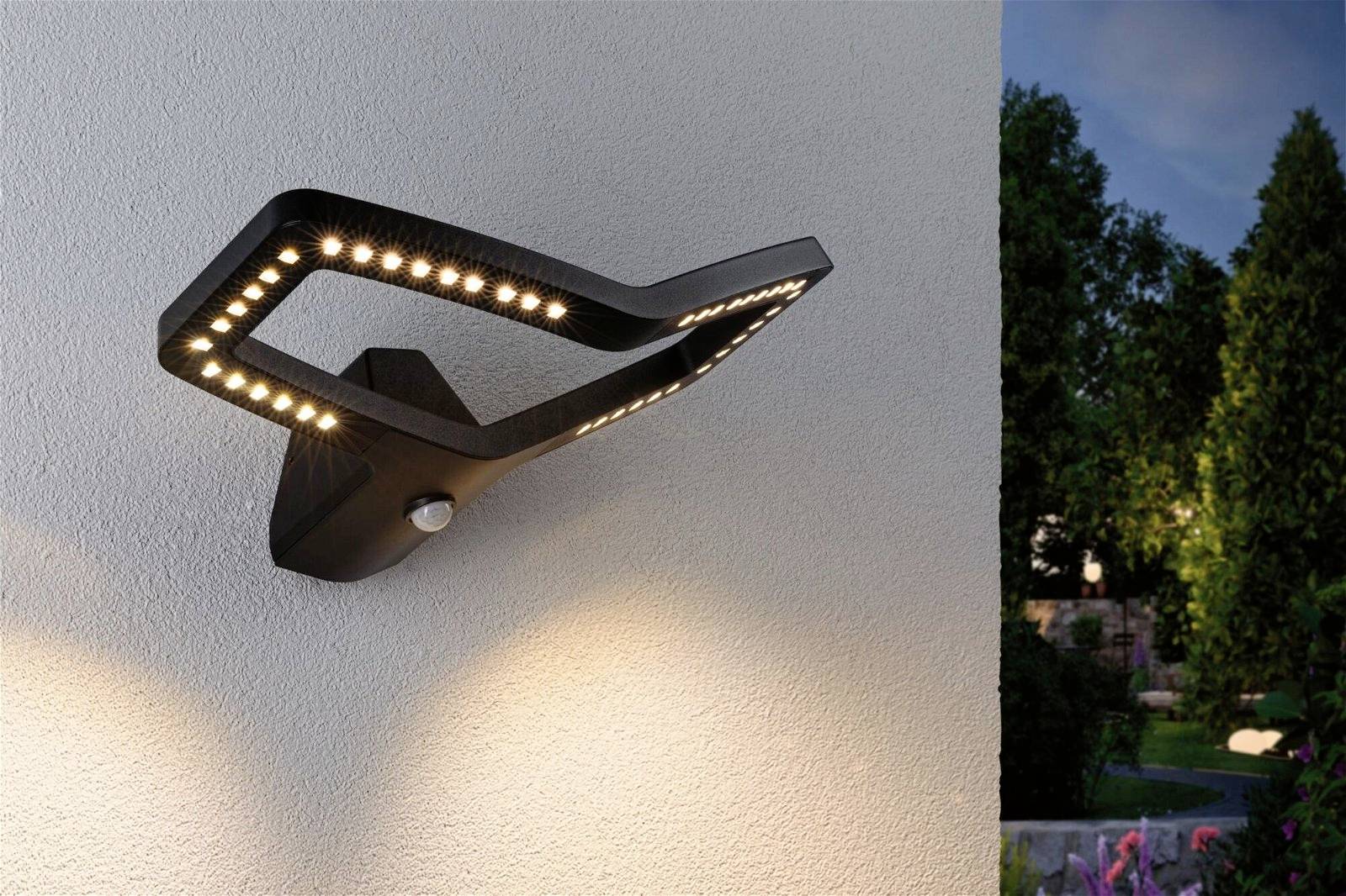 Paulmann Alara 94795 LED-Außenwandleuchte mit Bewegungsmelder LED 10W Anthrazit