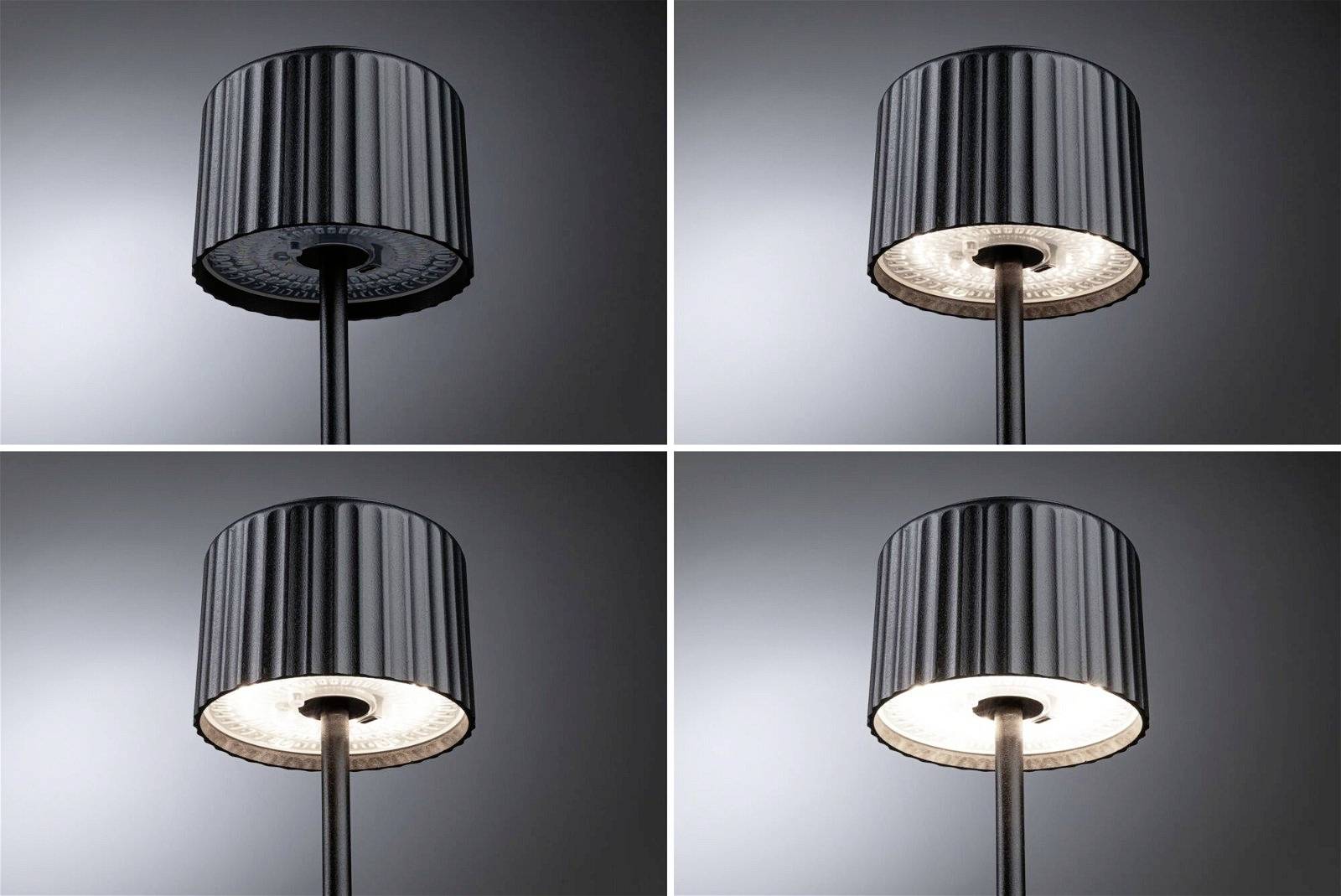 Paulmann 94878 Else Akku-Tischlampe 2.5W Warmweiß Schwarz