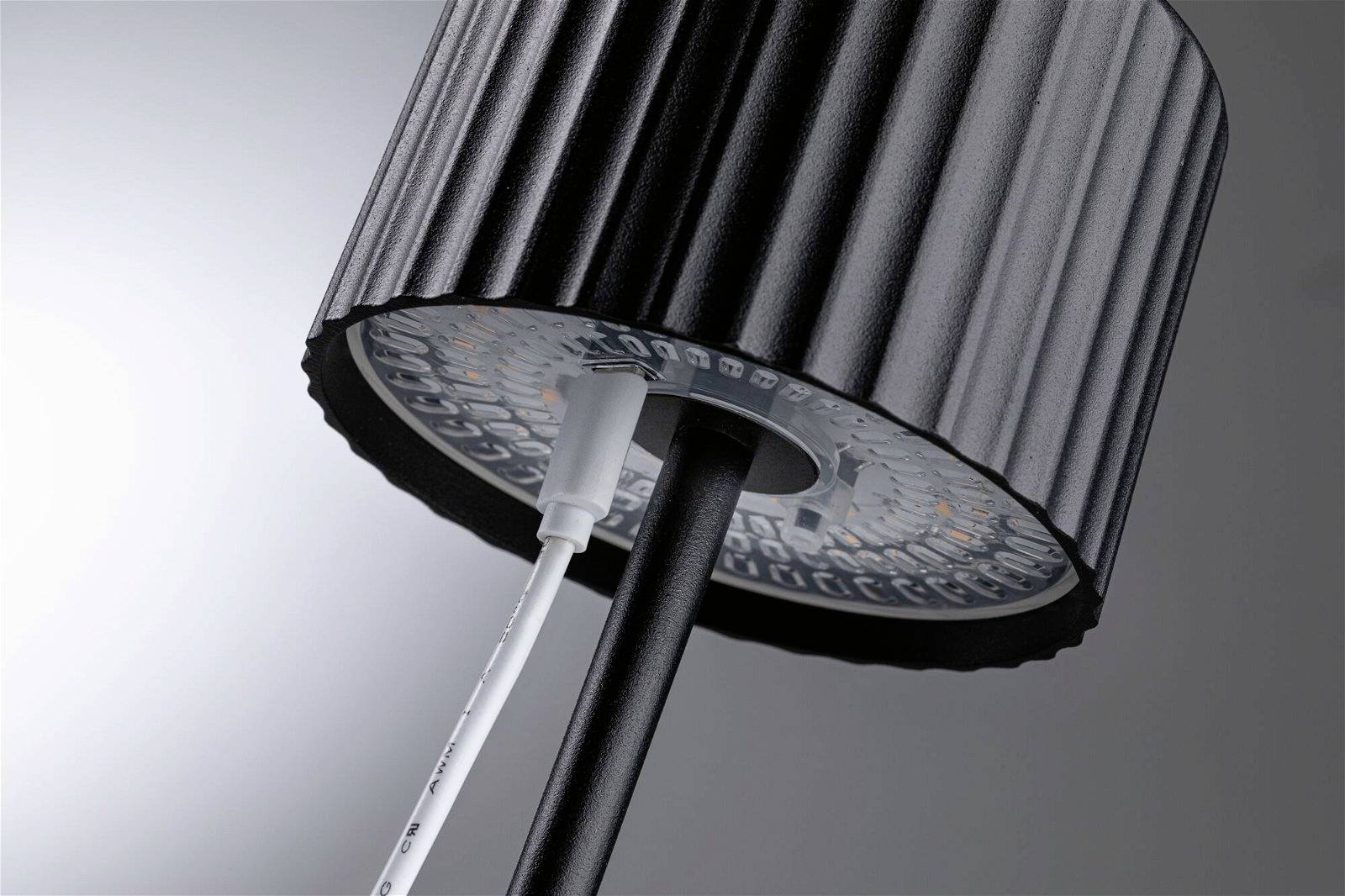 Paulmann 94878 Else Akku-Tischlampe 2.5W Warmweiß Schwarz