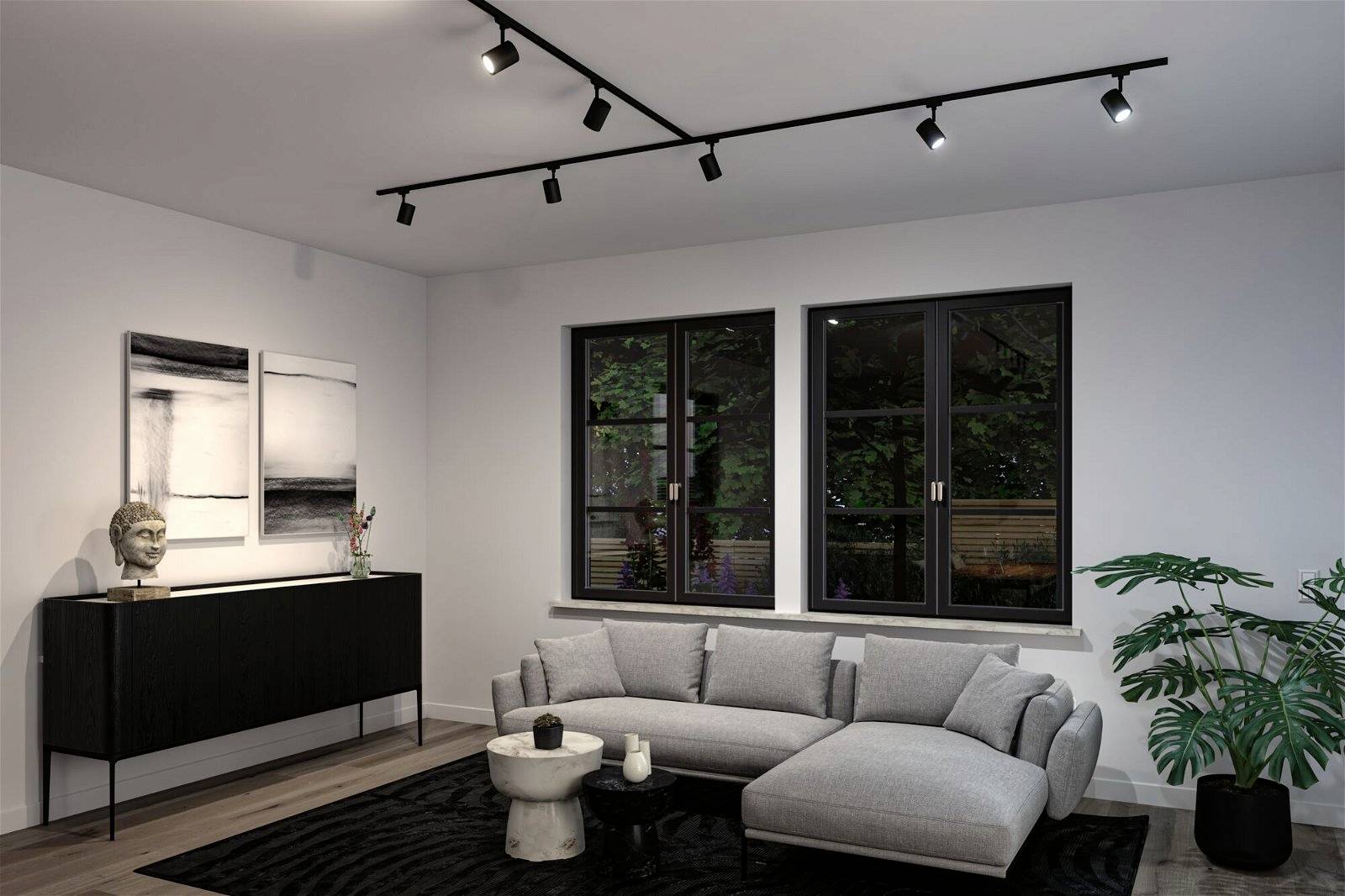 Paulmann Luxe LED-Schienenstrahler URail GU10 4.8W LED Schwarz (matt)