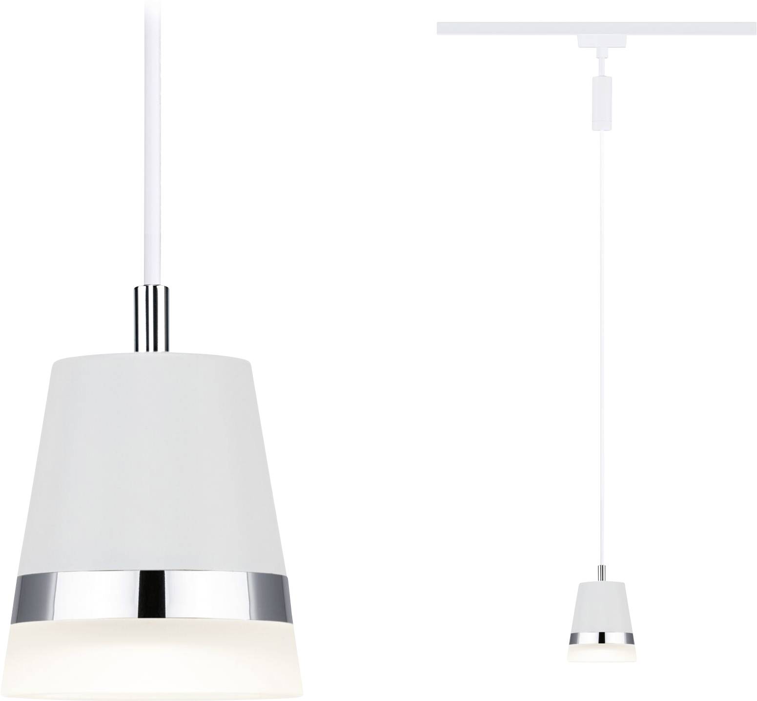 Paulmann Cone Hochvolt-Schienensystem-Leuchte URail GU10 Signal-Weiß