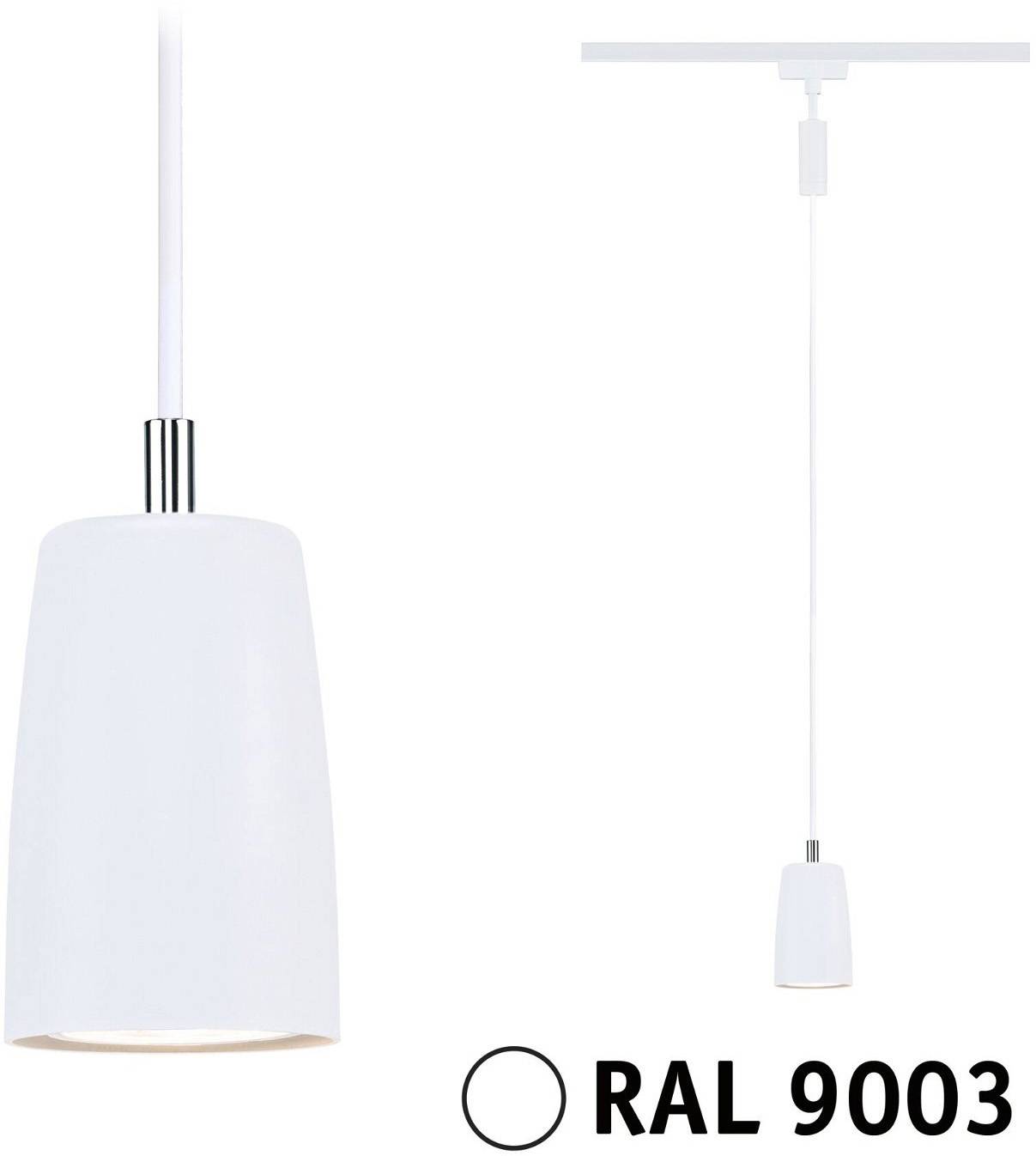 Paulmann Cover Hochvolt-Schienensystem-Leuchte URail GU10 Signal-Weiß