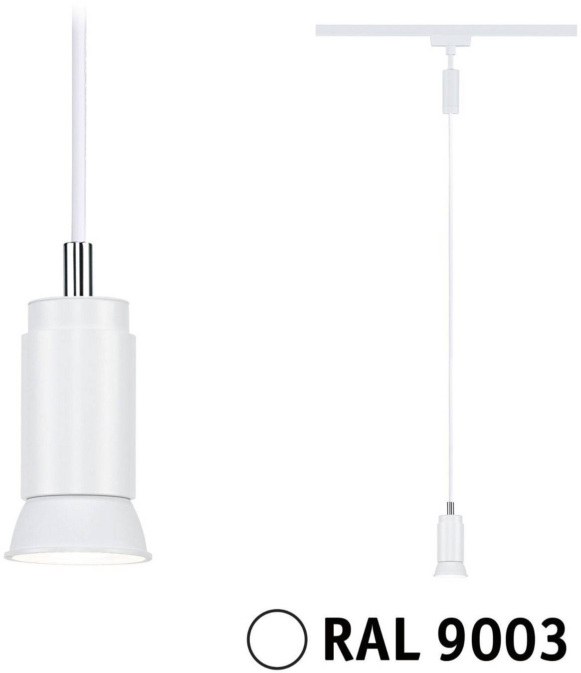 Paulmann Runa Hochvolt-Schienensystem-Leuchte URail GU10 Signal-Weiß