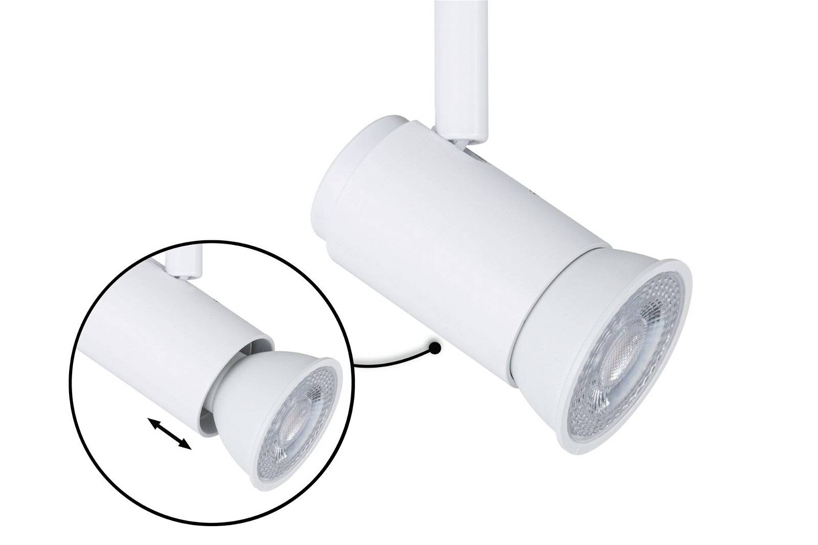 Paulmann Runa Hochvolt-Schienensystem-Leuchte URail GU10 Signal-Weiß