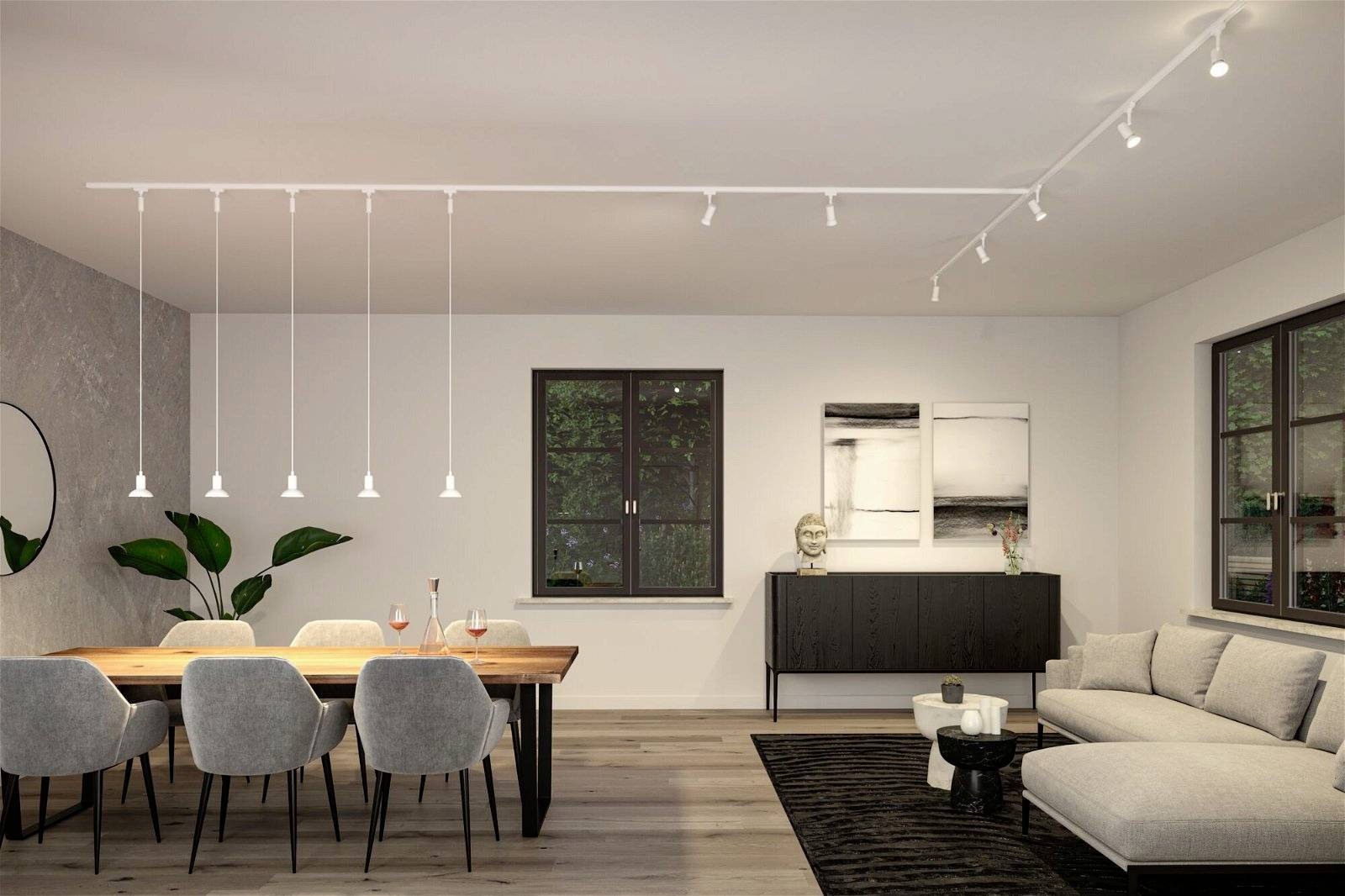 Paulmann Runa Hochvolt-Schienensystem-Leuchte URail GU10 Signal-Weiß