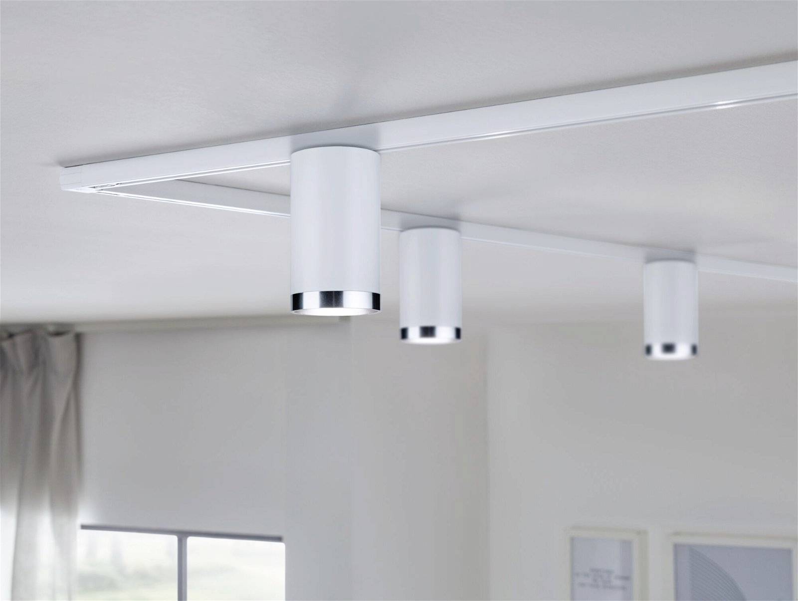 Paulmann Tube Hochvolt-Schienensystem-Leuchte URail GU10 Signal-Weiß