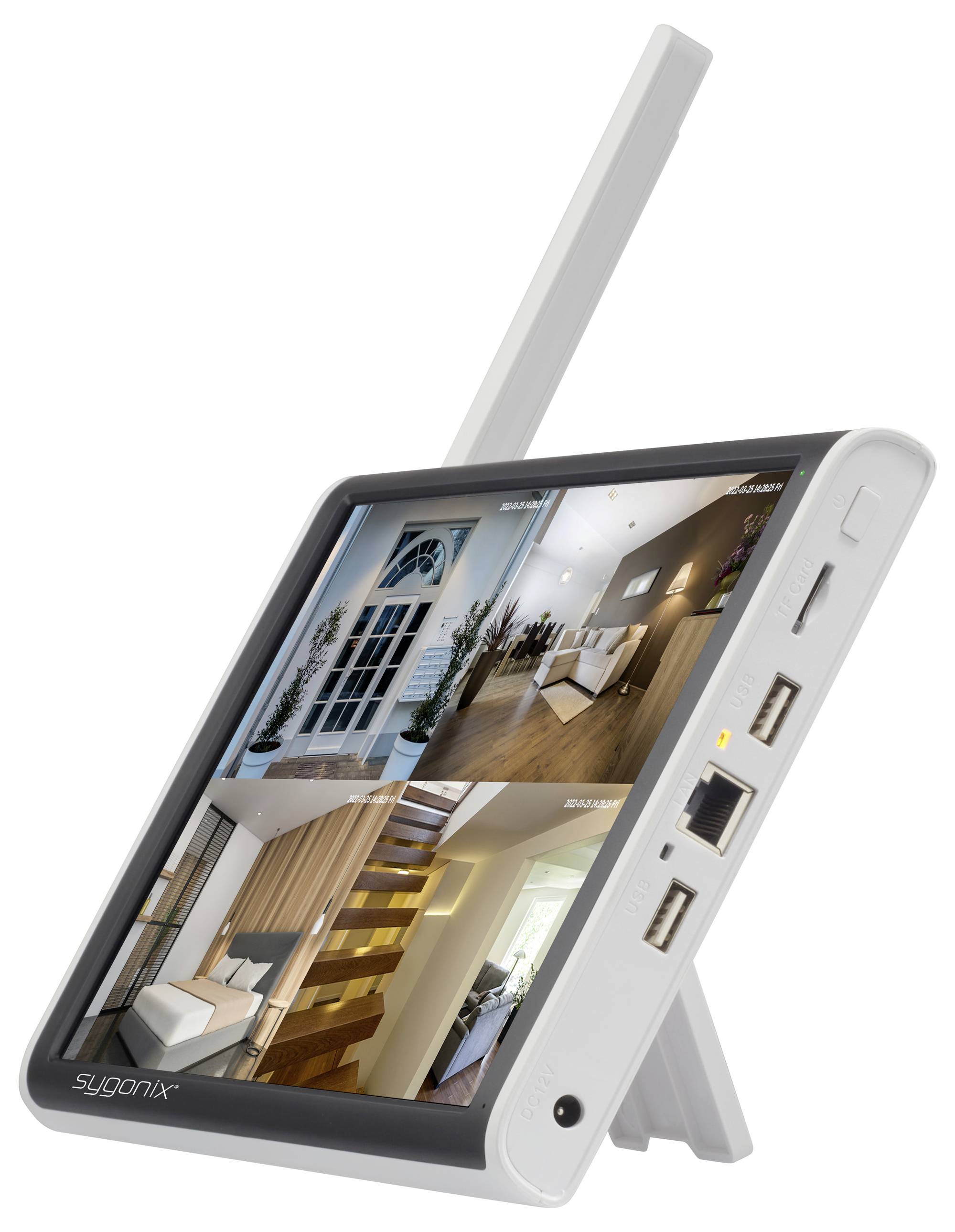 Sygonix SY-6440258 Funk-Überwachungskamera-Set 4-Kanal mit 1 Kamera 2304 x 1296 Pixel 2.4GHz