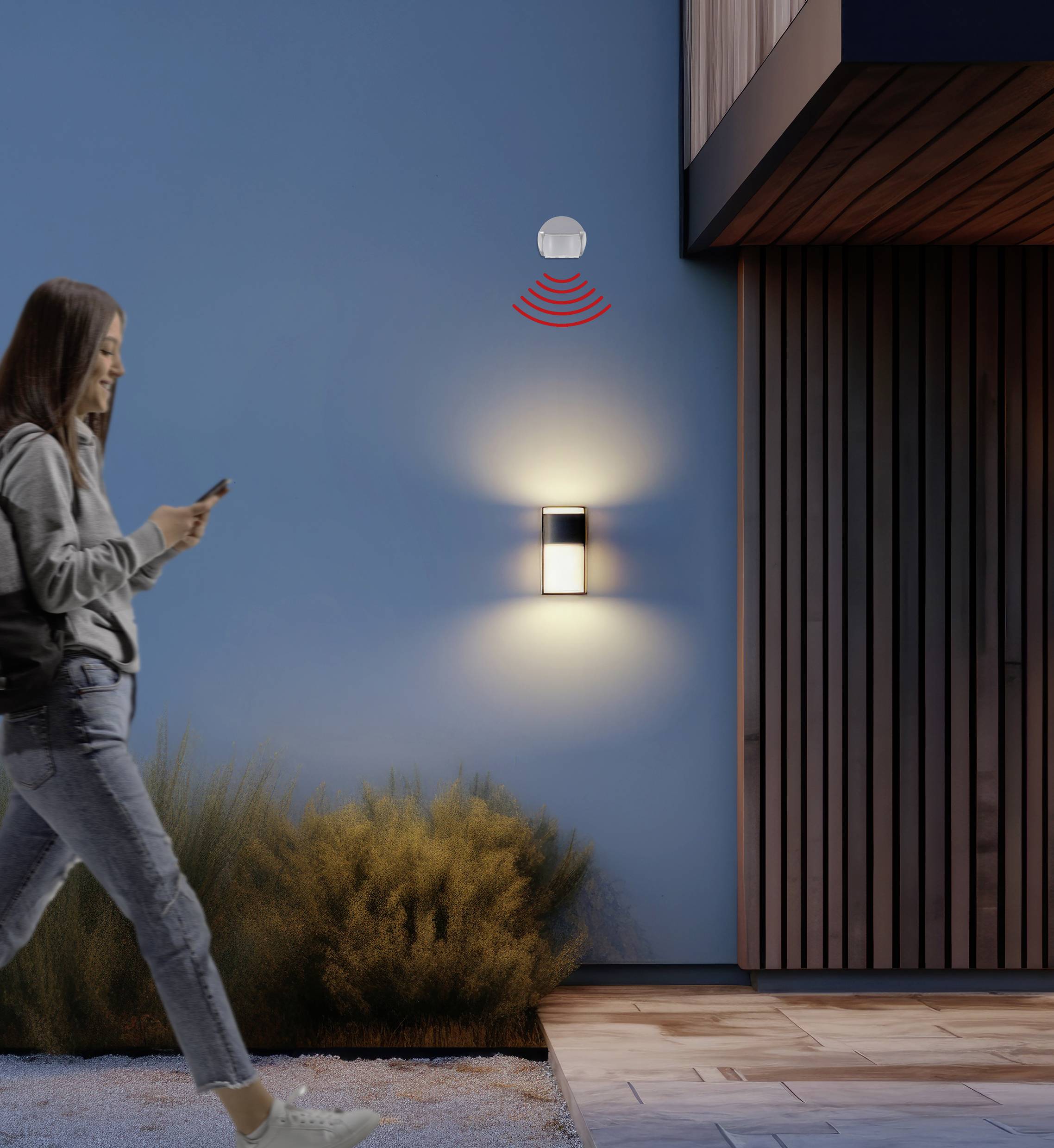 Sygonix SY-6440262 Wand, Decke HF-Bewegungsmelder 180° Relais Weiß IP65