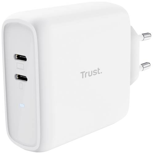 Trust MAXO USB Ladegerät 65 W 2x USB-C® USB PD Weiß Innenbereich