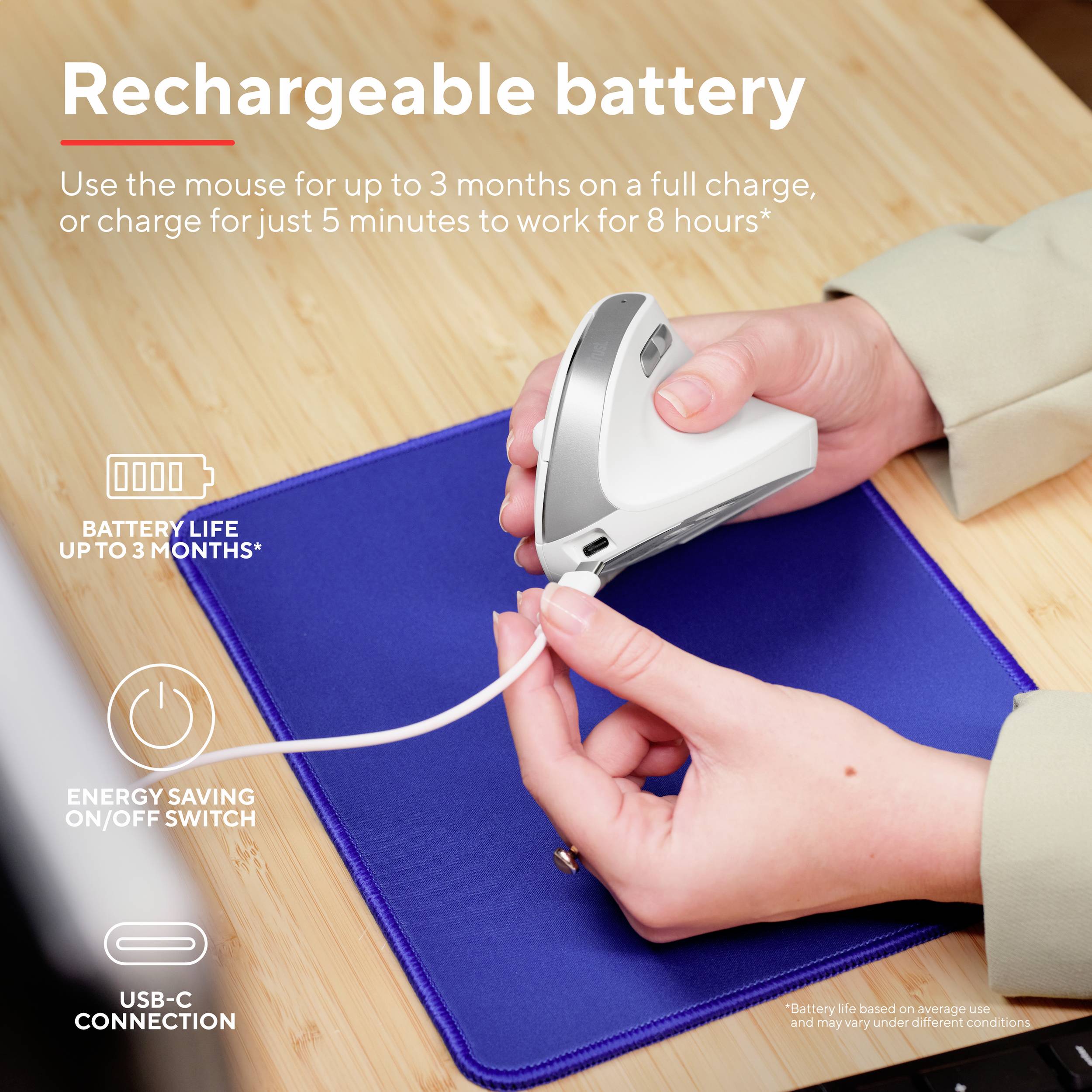 Trust BAYO II Maus Bluetooth® Optisch Weiß 6 Tasten 2400 dpi Integriertes Scrollrad