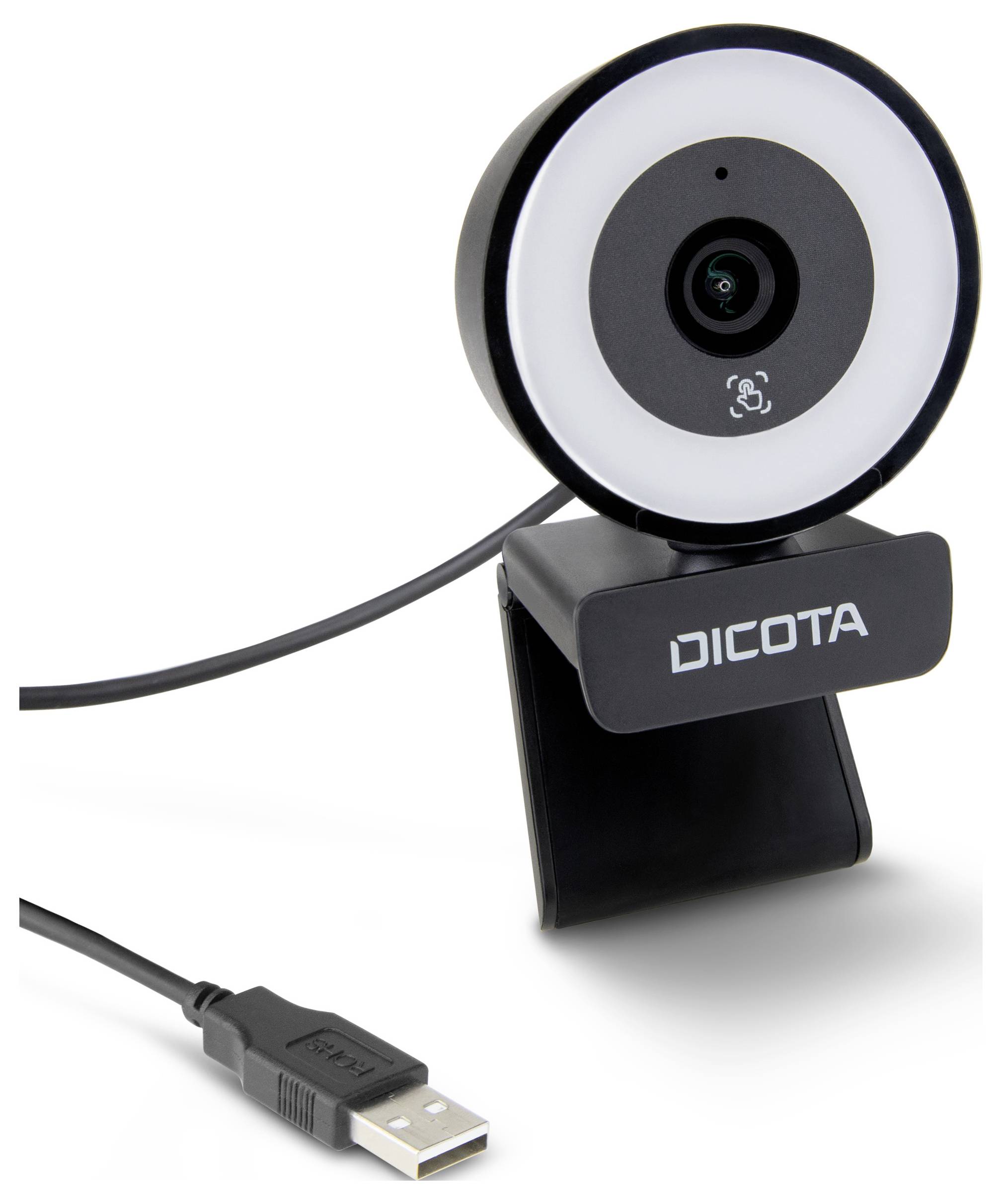Dicota Webcam Ringlight 5MP Webcam Mikrofon