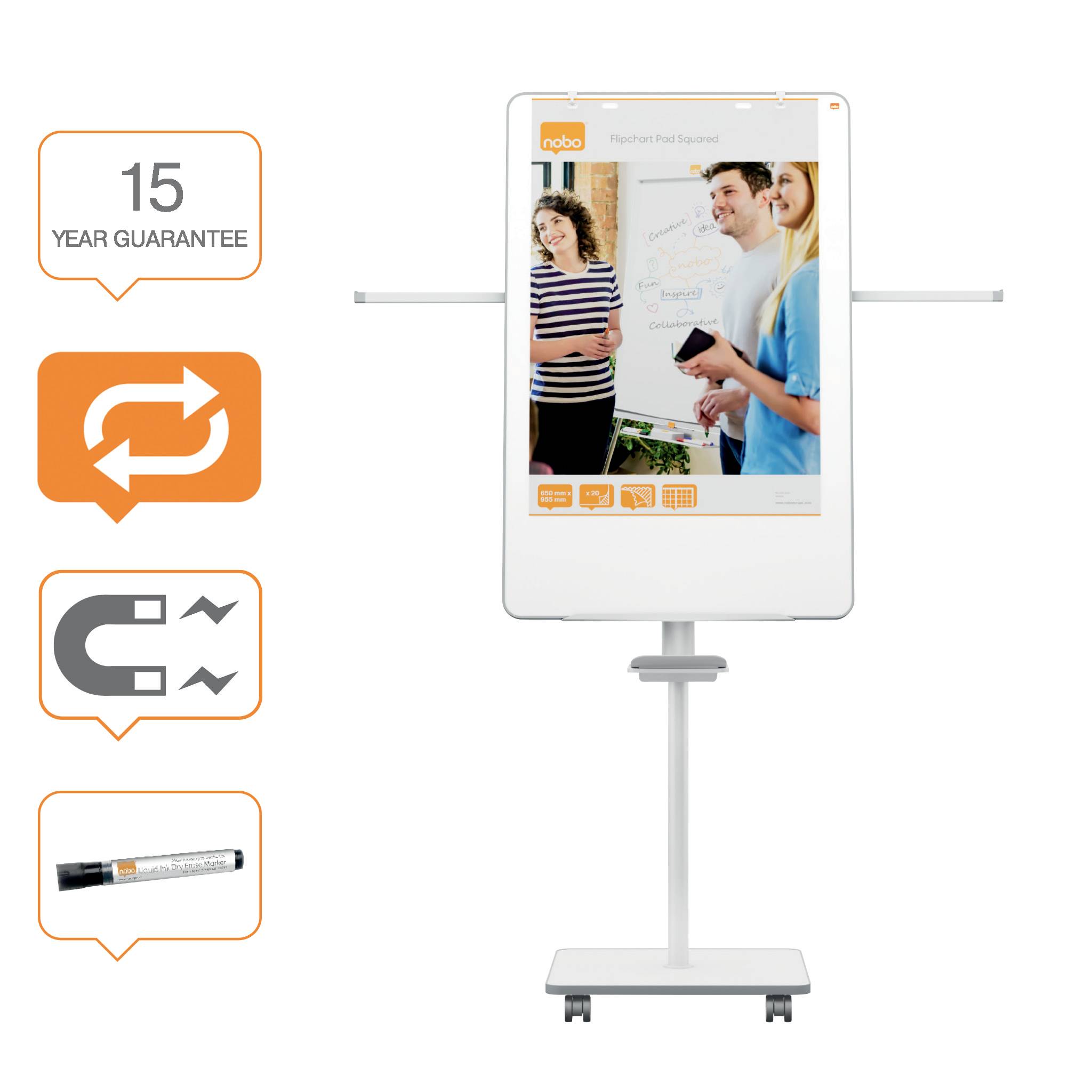Nobo Flipcharttafel Move & Meet Weiß 1915644