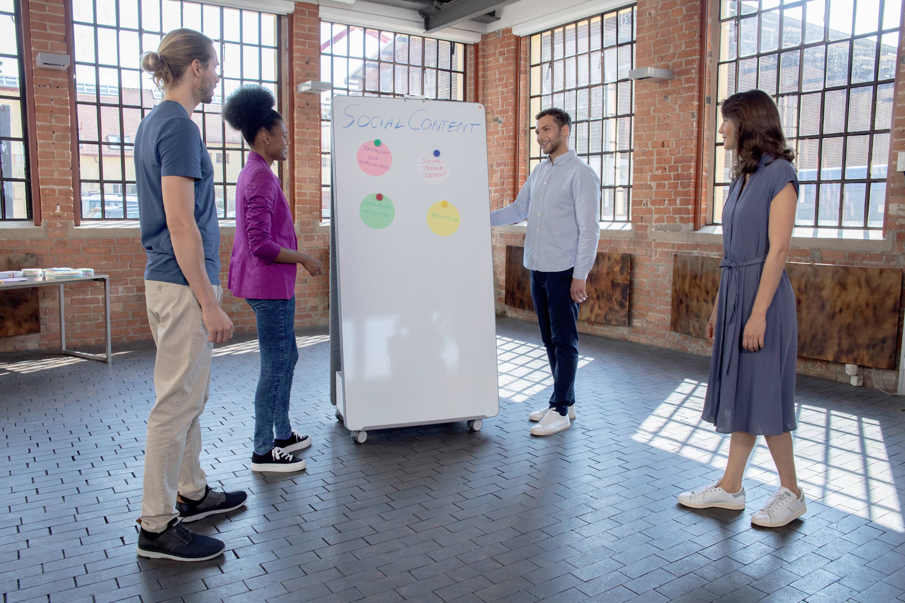 Nobo Whiteboard (B x H) 90cm x 180cm Weiß