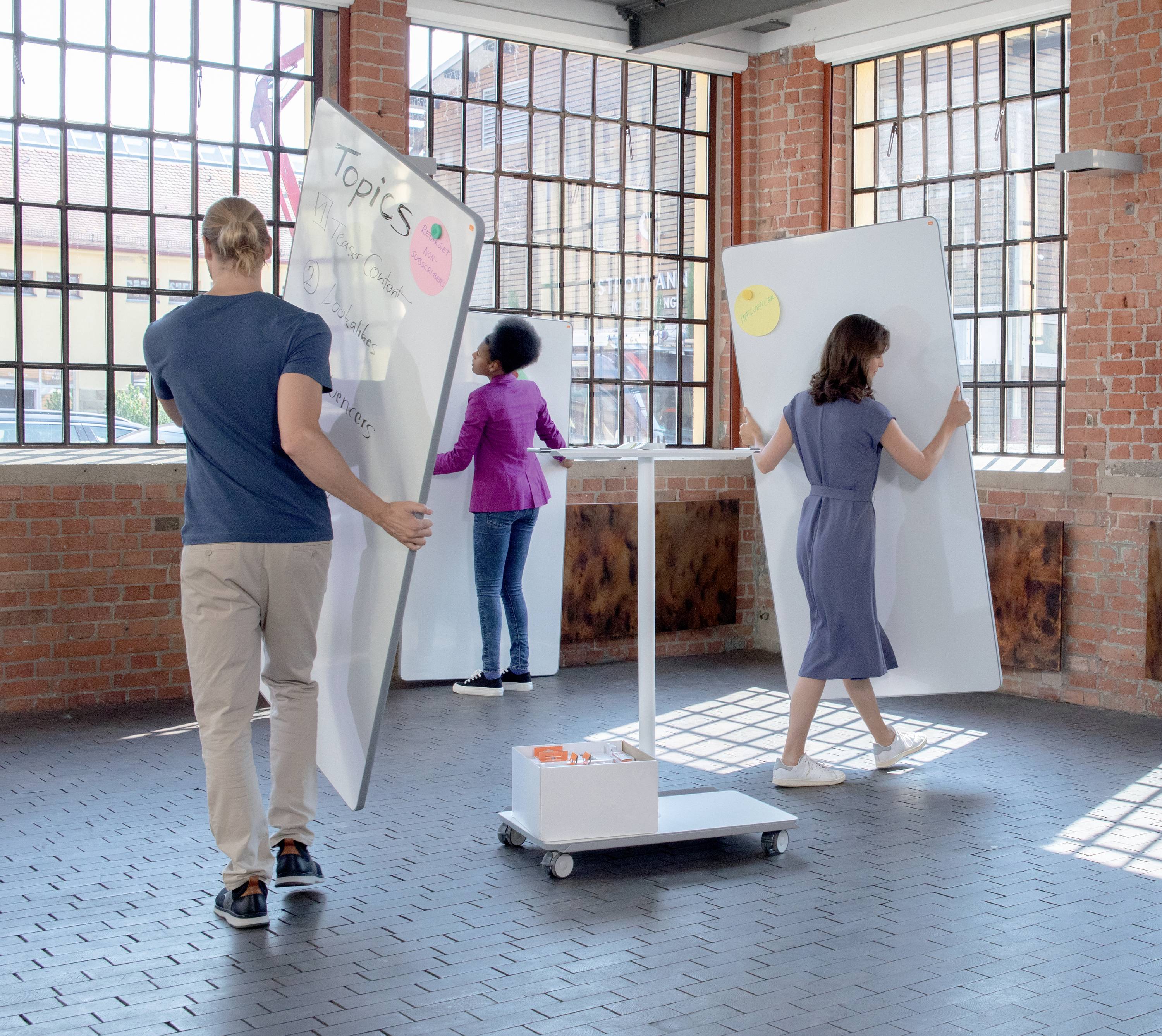 Nobo Whiteboard (B x H) 90cm x 180cm Weiß