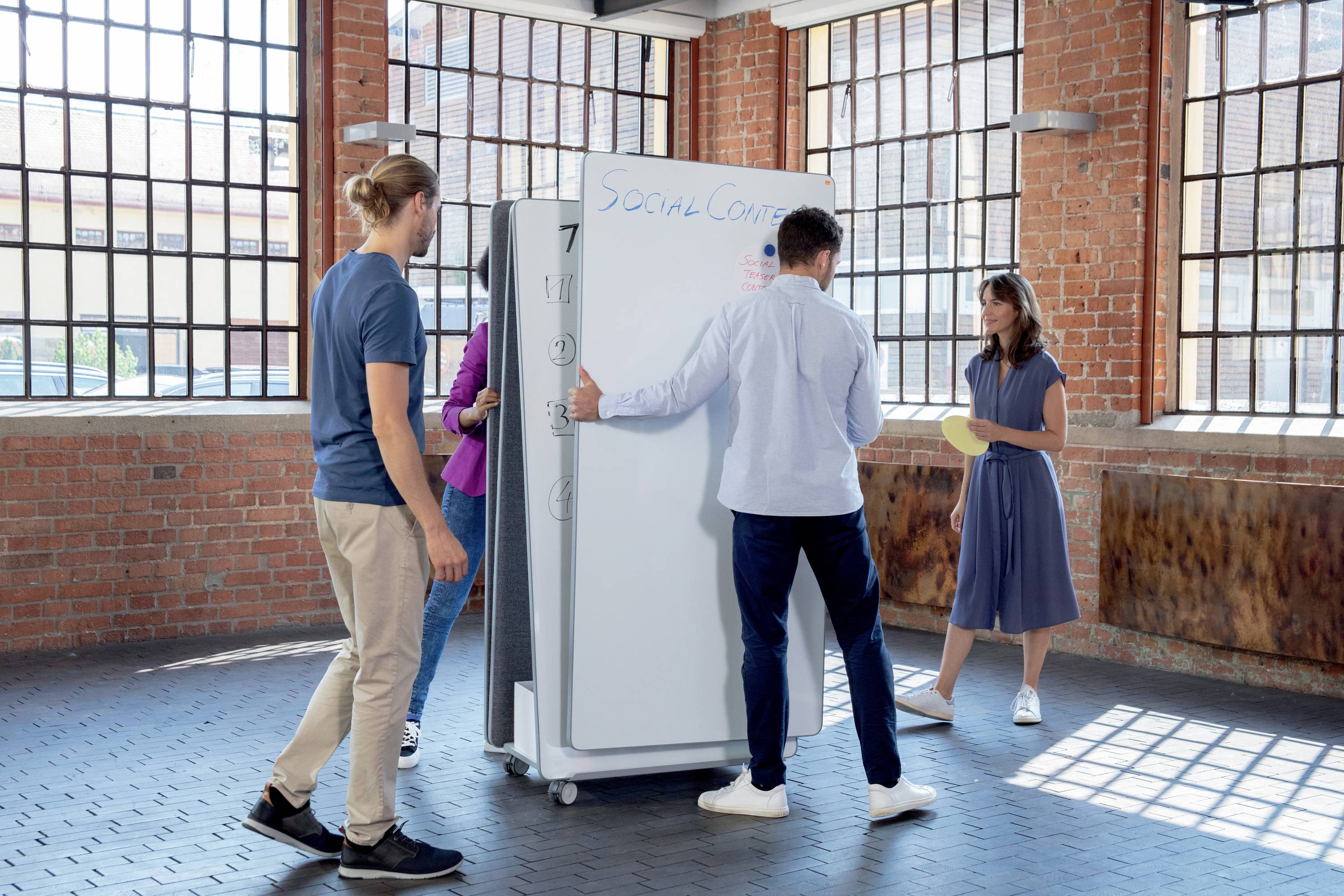 Nobo Whiteboard (B x H) 90cm x 180cm Weiß