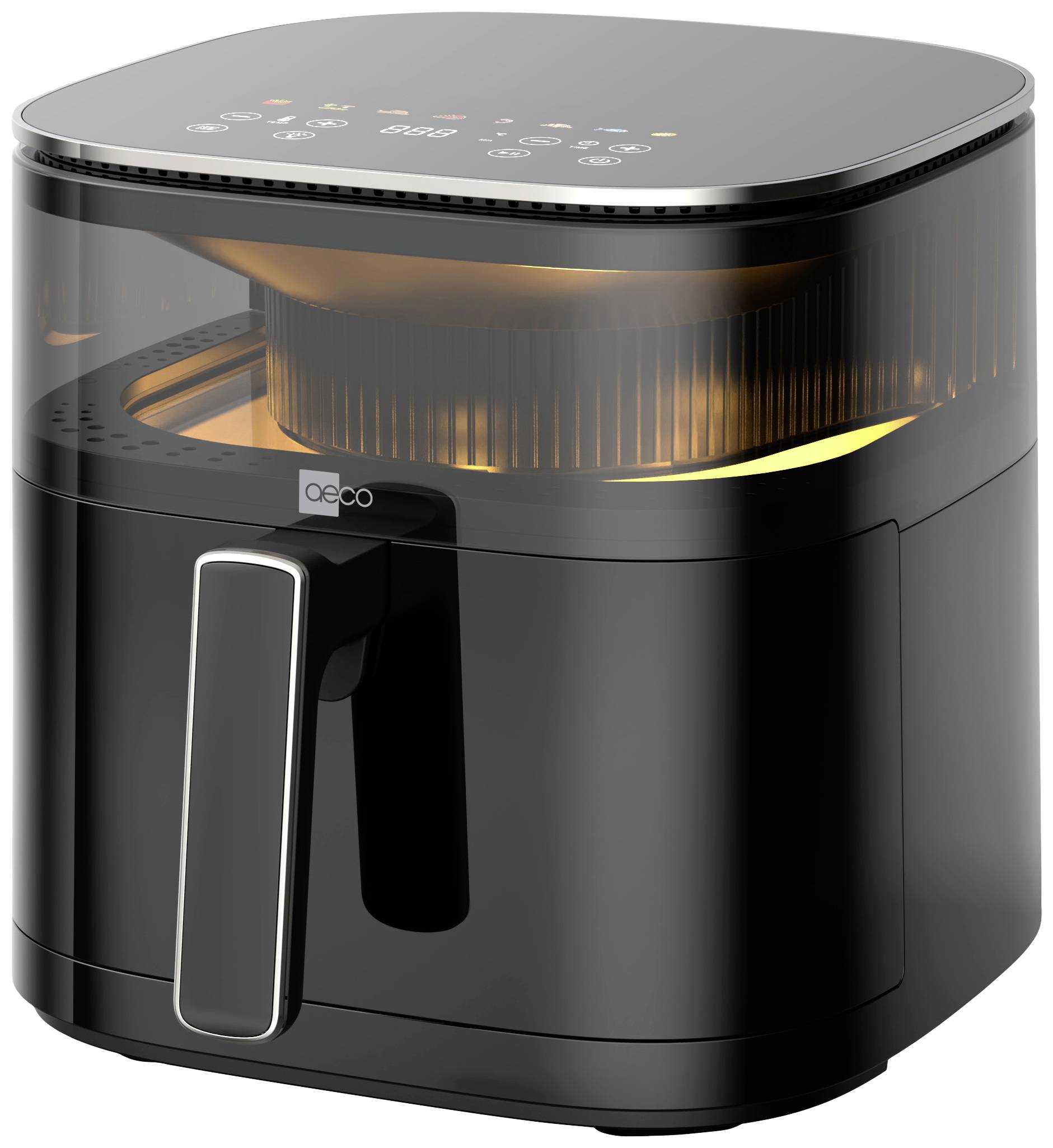 Aeco TOUCH Heißluft-Fritteuse 5.7l 1700W Timerfunktion, Antihaftbeschichtung Schwarz