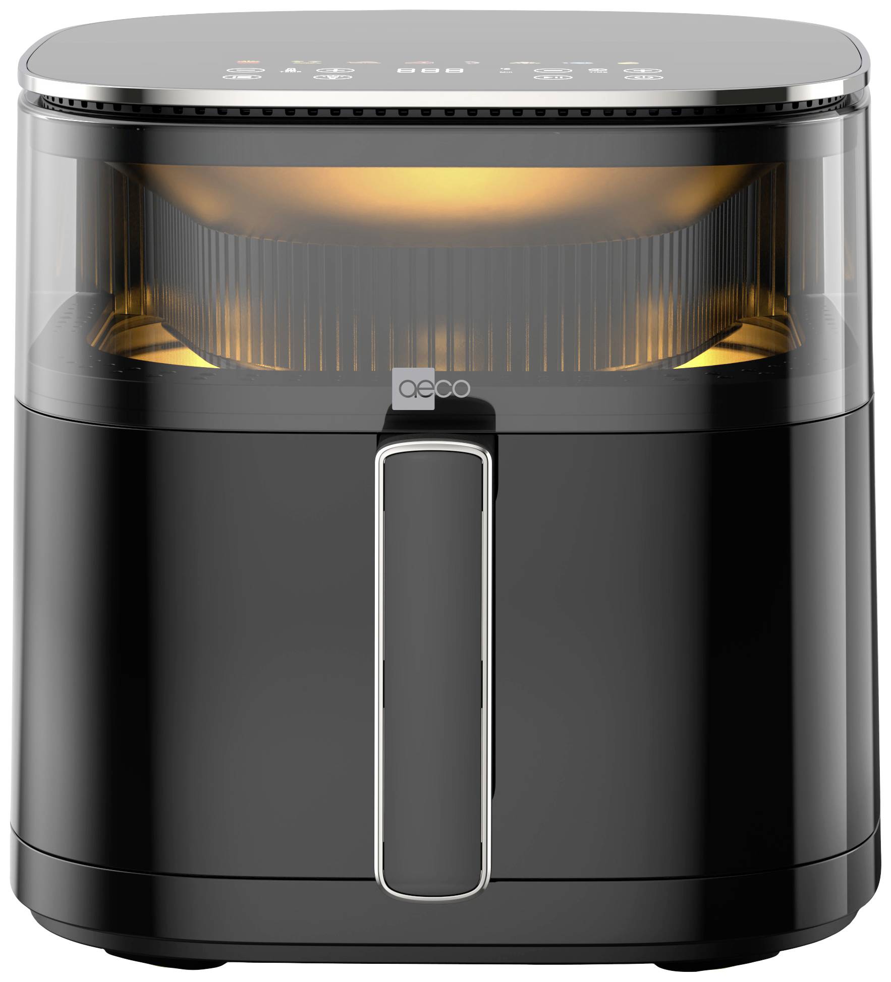Aeco TOUCH Heißluft-Fritteuse 5.7l 1700W Timerfunktion, Antihaftbeschichtung Schwarz