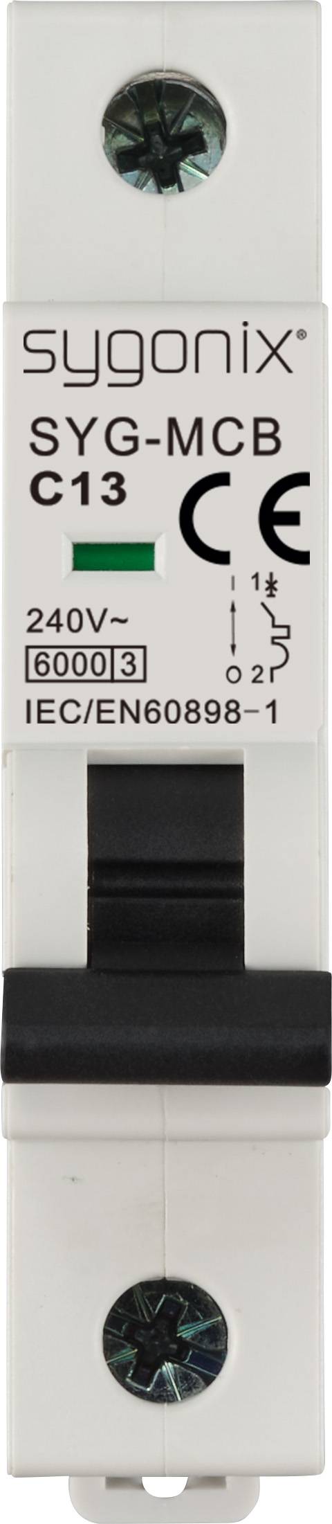 Sygonix SY-6440890 SYG-MCB 1P/C13/6KA Leitungsschutzschalter 1polig 13A 240 V/AC