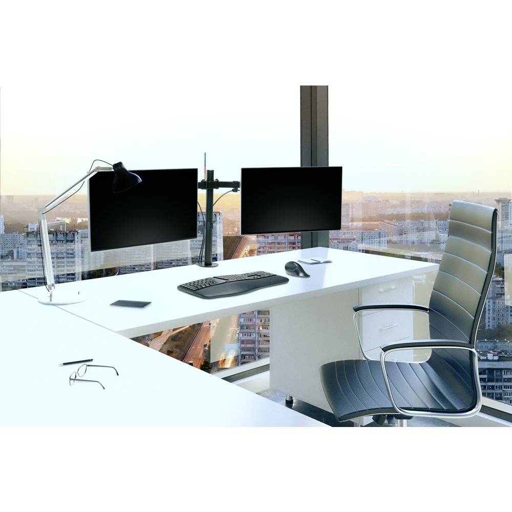 Kensington K55409WW Monitor-Tischhalterung 2 Display(s) 81,3cm (32") Schwarz Drehbar, Neigbar, Schwenkbar