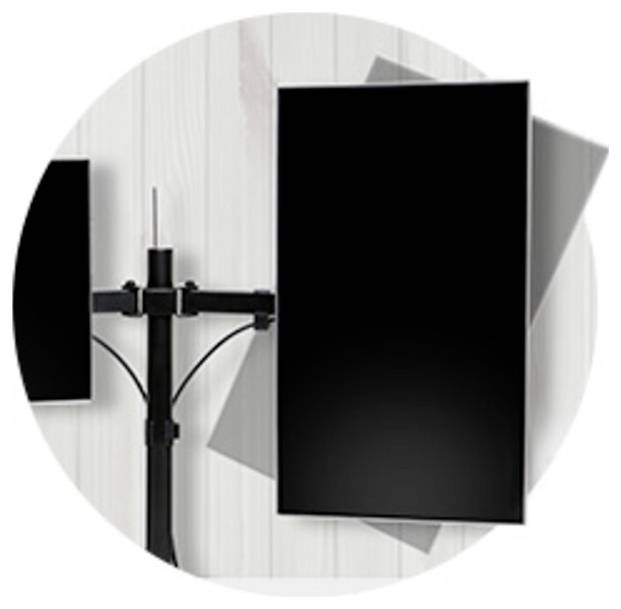 Kensington K55409WW Monitor-Tischhalterung 2 Display(s) 81,3cm (32") Schwarz Drehbar, Neigbar, Schwenkbar