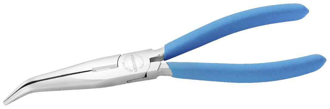 Gedore 8132 AB-200 TC Werkstatt Flachrundzange 45° gebogen Vergütungsstahl 197mm