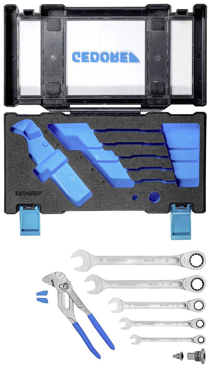 Gedore 7 RA 183 Ring-Ratschenschlüssel-Satz 8teilig Schlüsselweite (Metrisch) 8 - 19mm