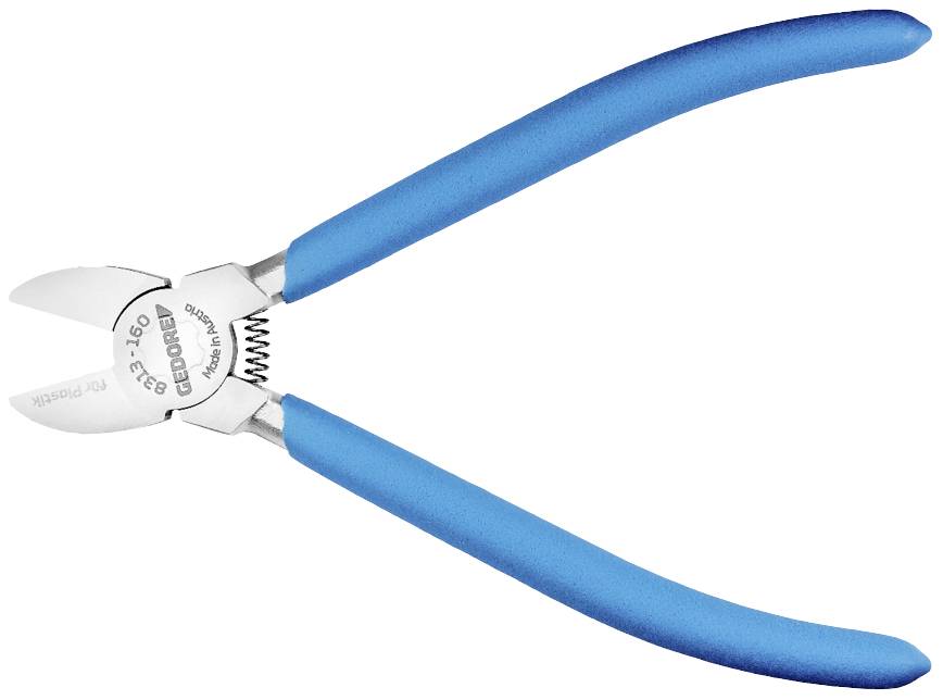 Zange mit blauen Griffen, geeignet zum Schneiden von Drähten.