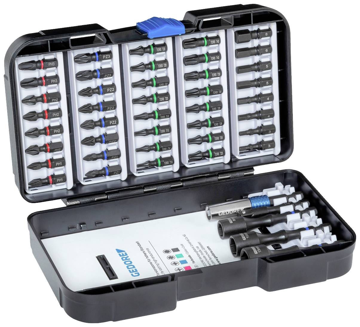 Gedore 666-045 Bit-Set 45teilig 1/4" (6.3 mm)